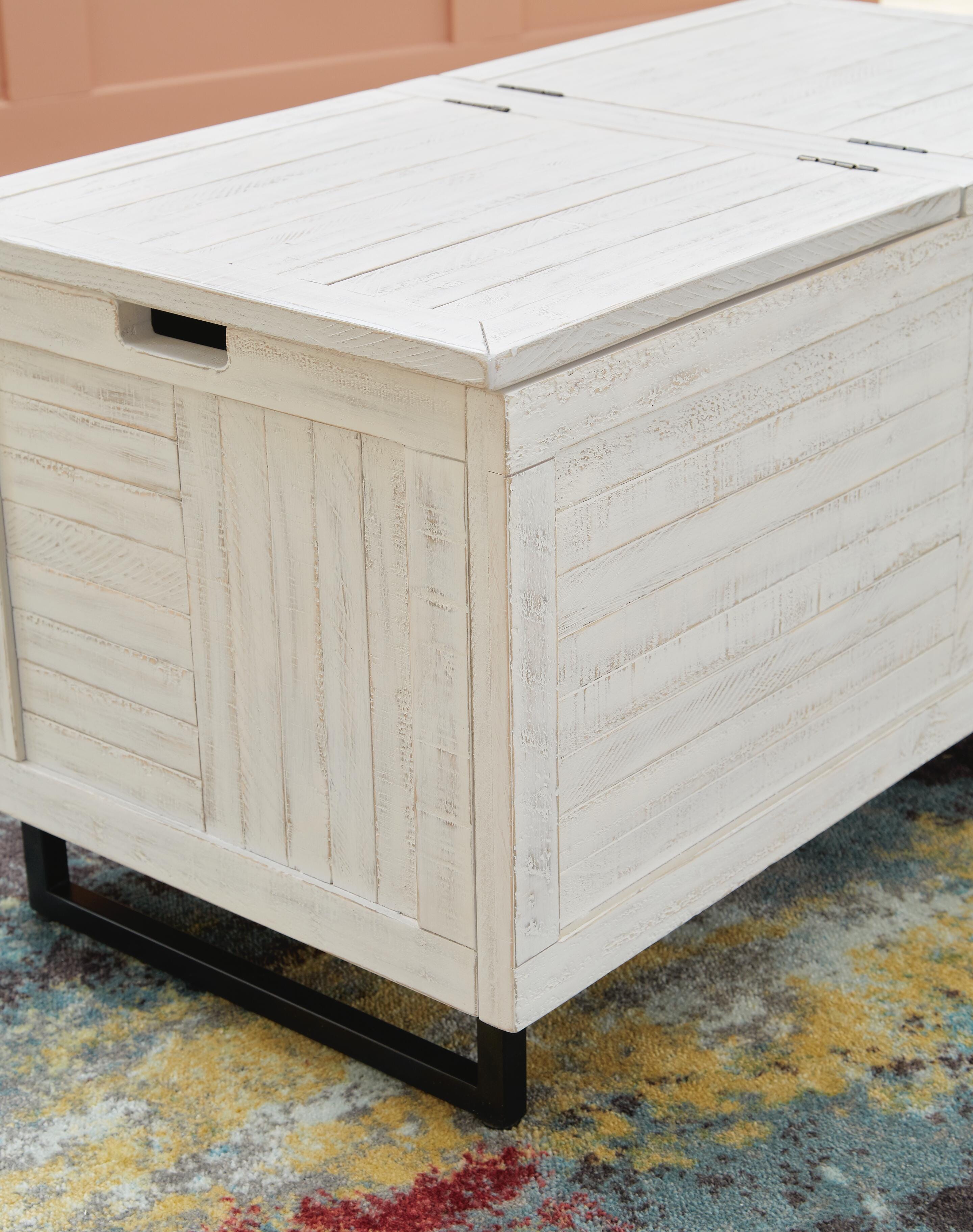 Coltport Storage Trunk, Distressed White, large