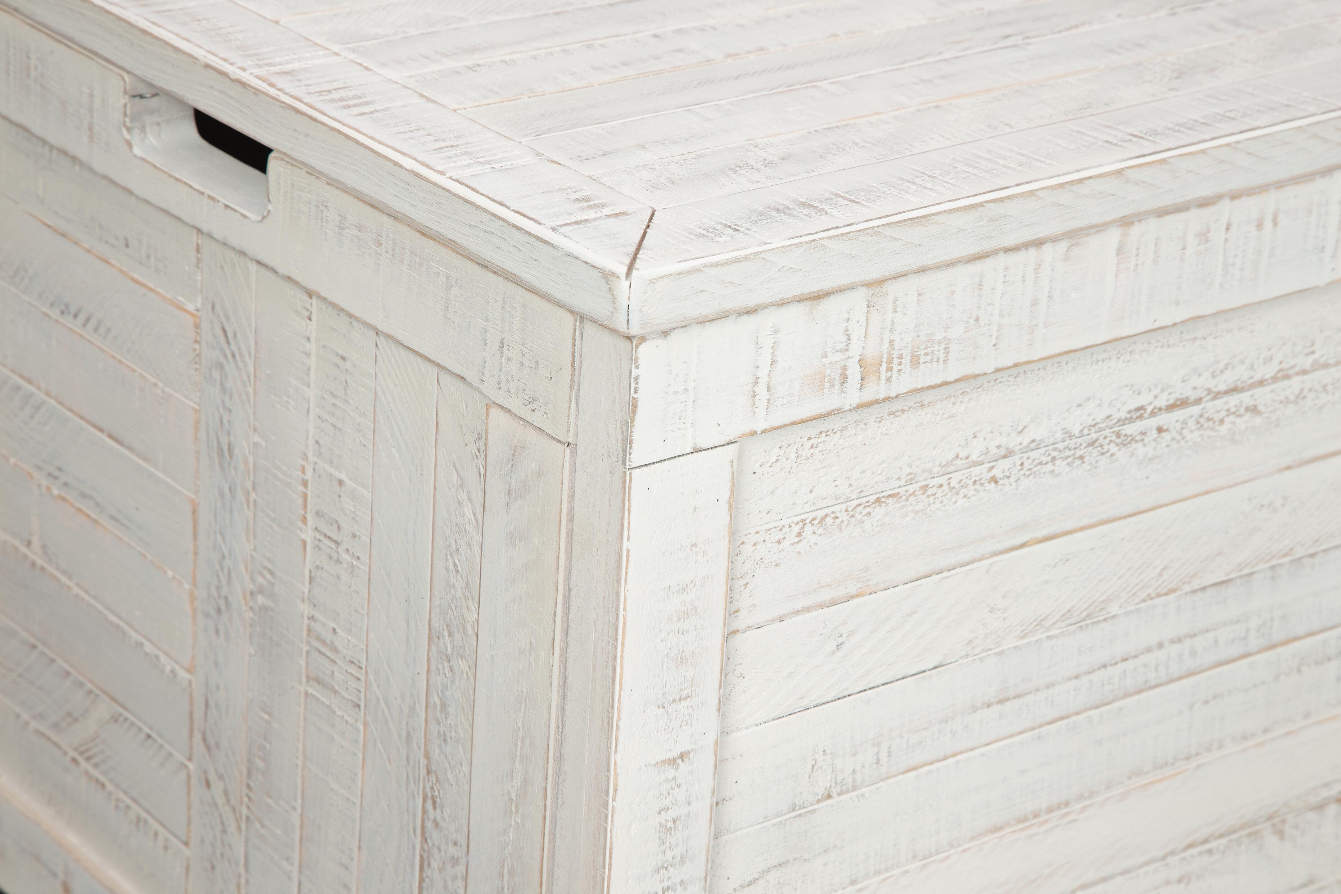 Coltport Storage Trunk, Distressed White, large