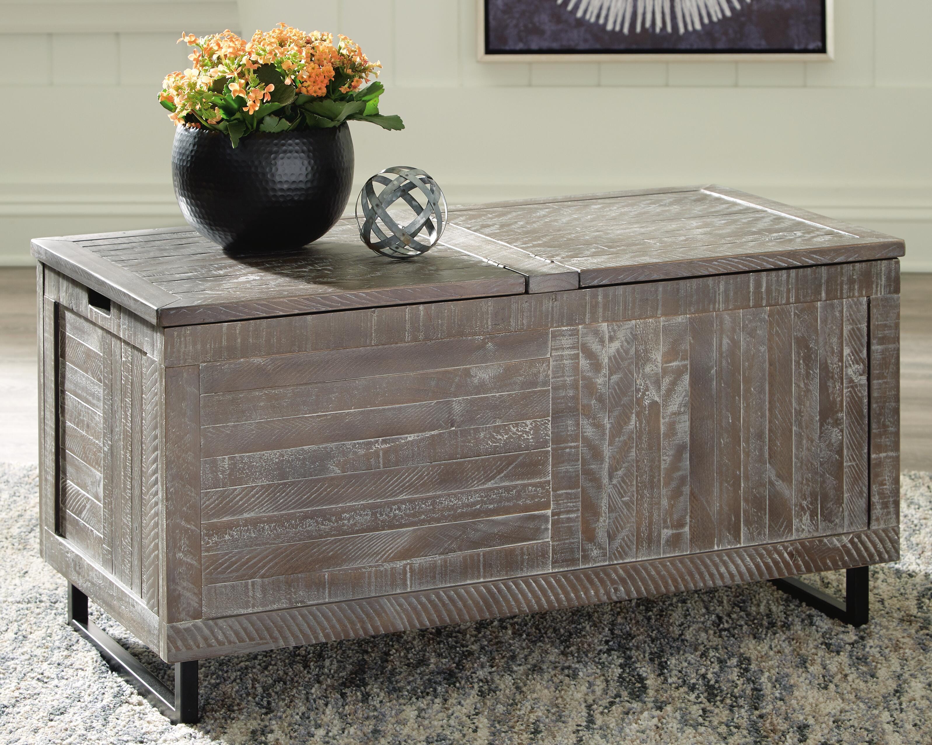 Coltport Storage Trunk, Distressed Gray, large