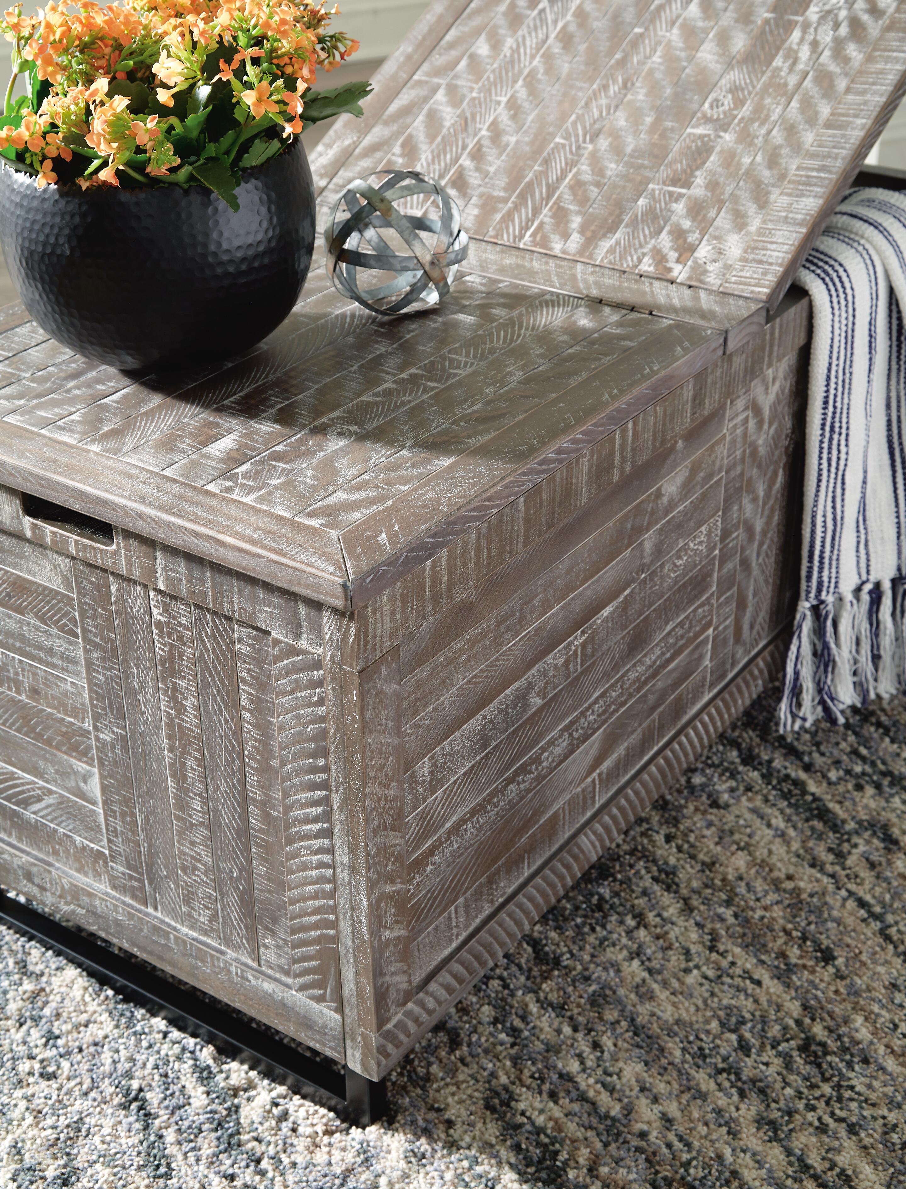 Coltport Storage Trunk, Distressed Gray, large