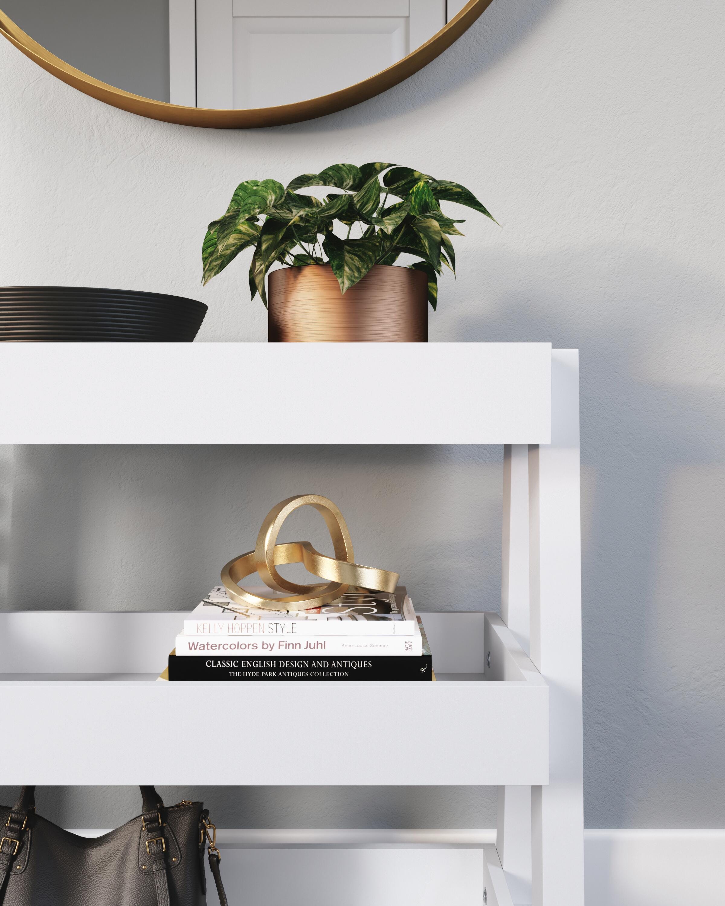 Blariden Shelf Accent Table, White, large