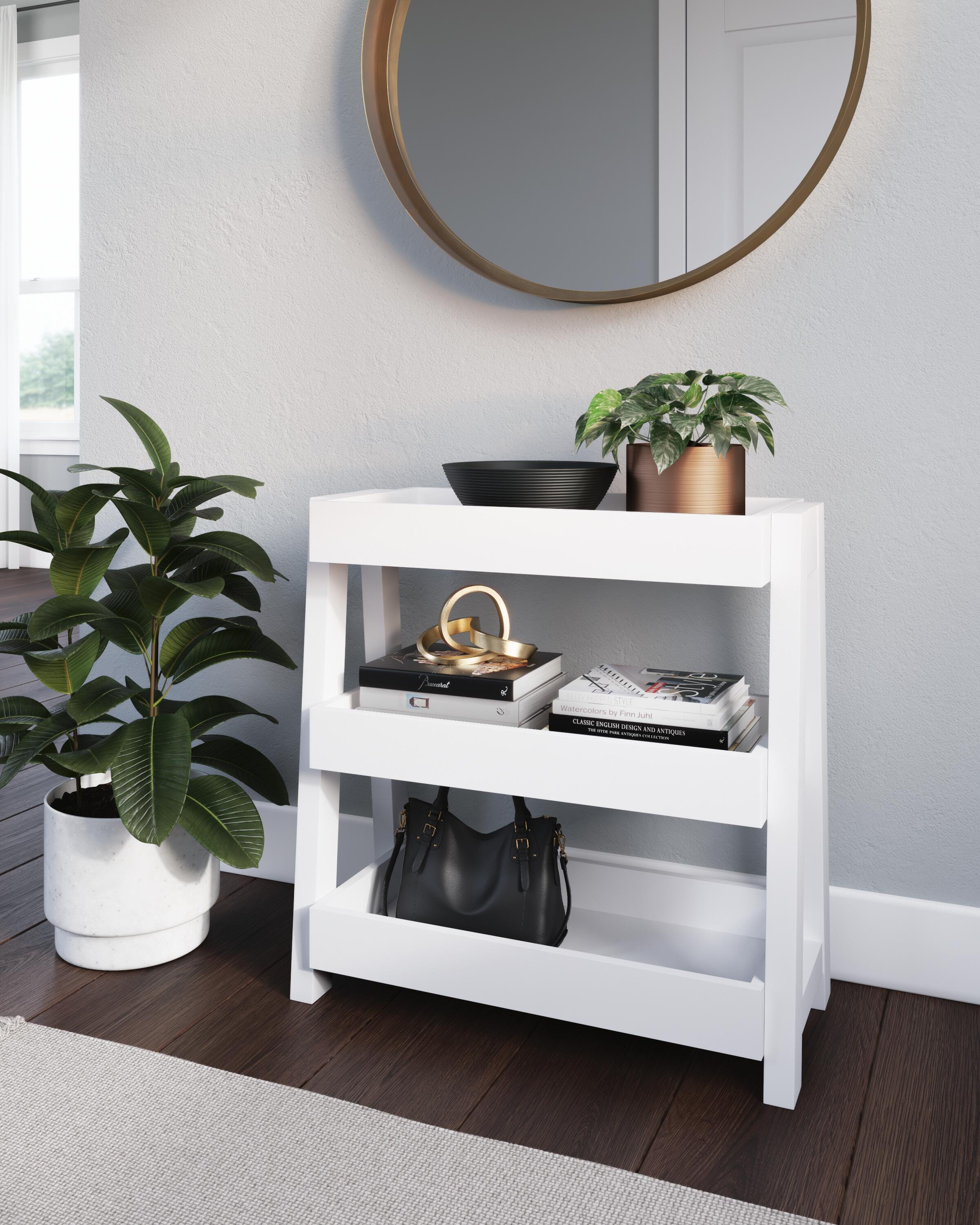 Blariden Shelf Accent Table, White, large