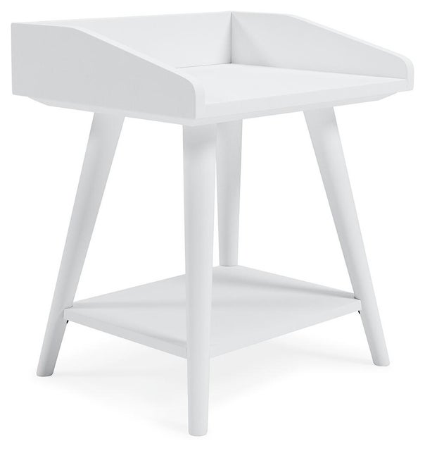 Blariden Gallery Rail Top Accent Table and 2 USB Ports