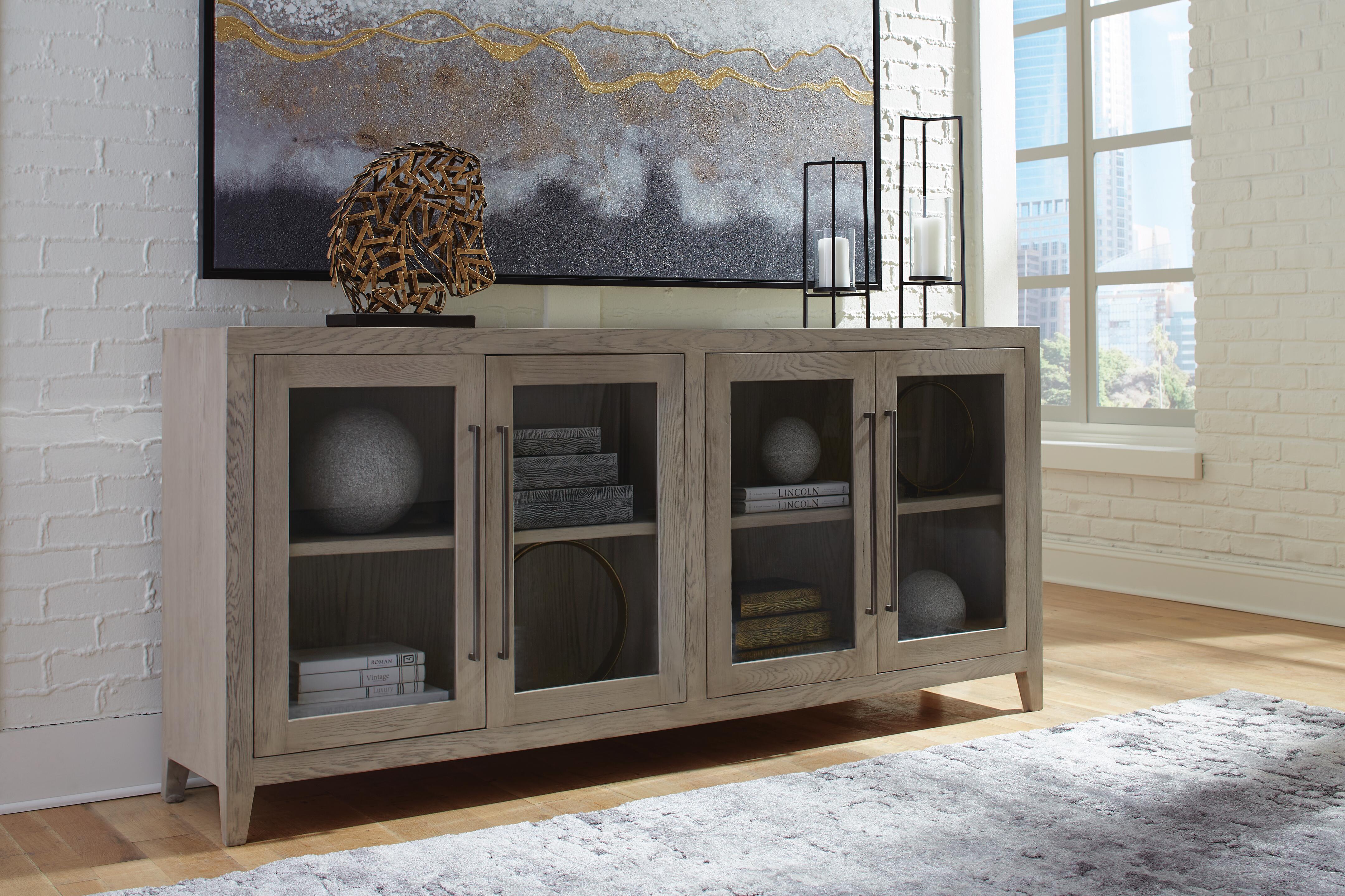 Dalenville Accent Cabinet, Warm Gray, rollover