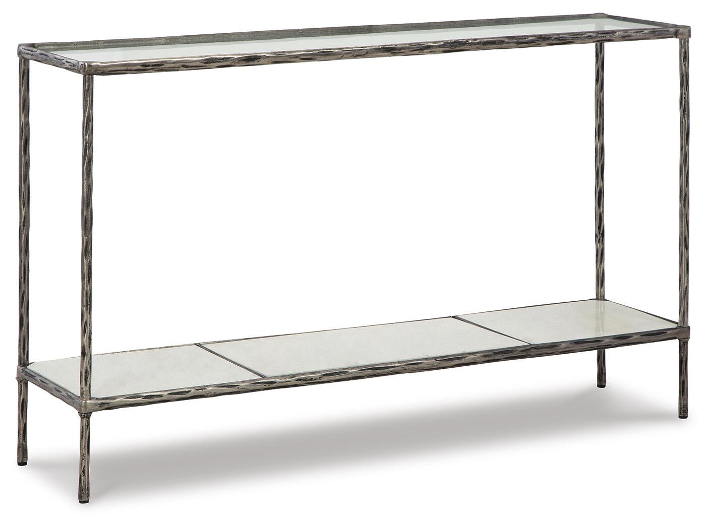Ryandale Console Sofa Table, Antique Pewter Finish, large