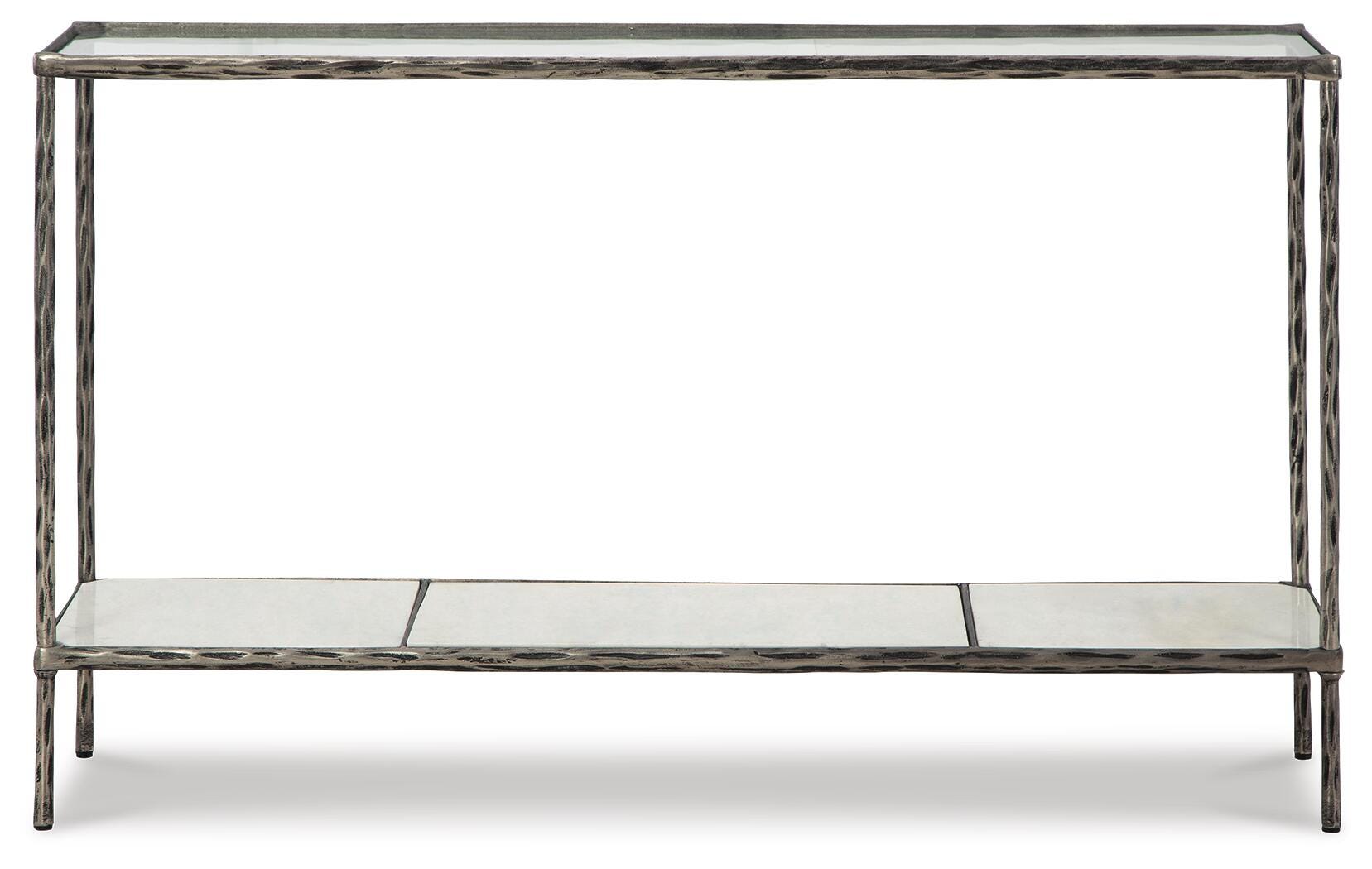 Ryandale Console Sofa Table, Antique Pewter Finish, large