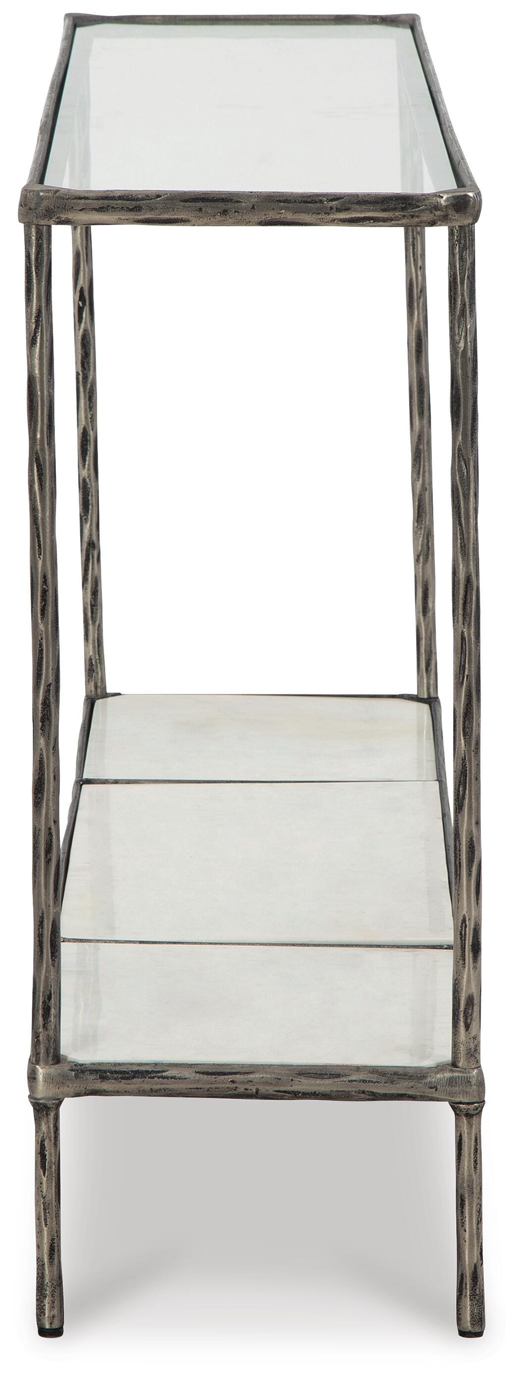 Ryandale Console Sofa Table, Antique Pewter Finish, large
