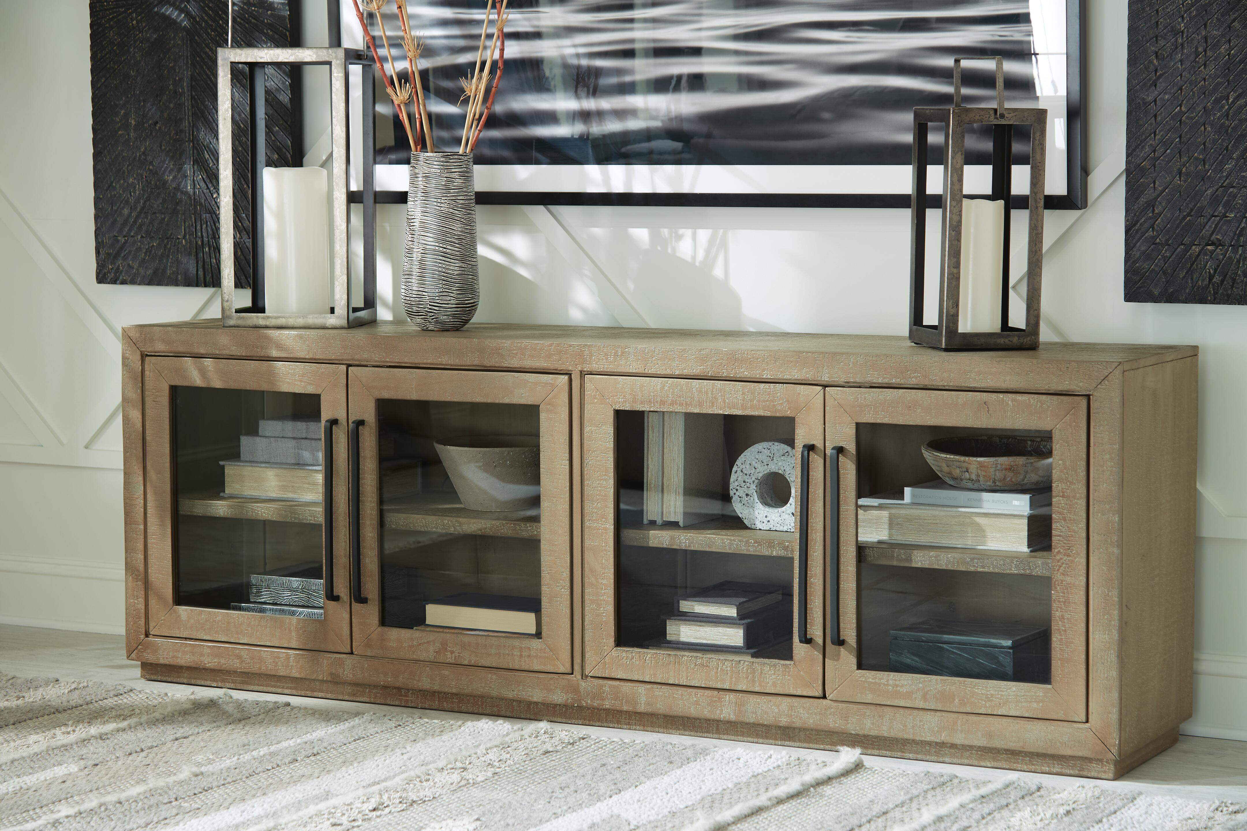 Waltleigh Accent Cabinet, Distressed Brown, large