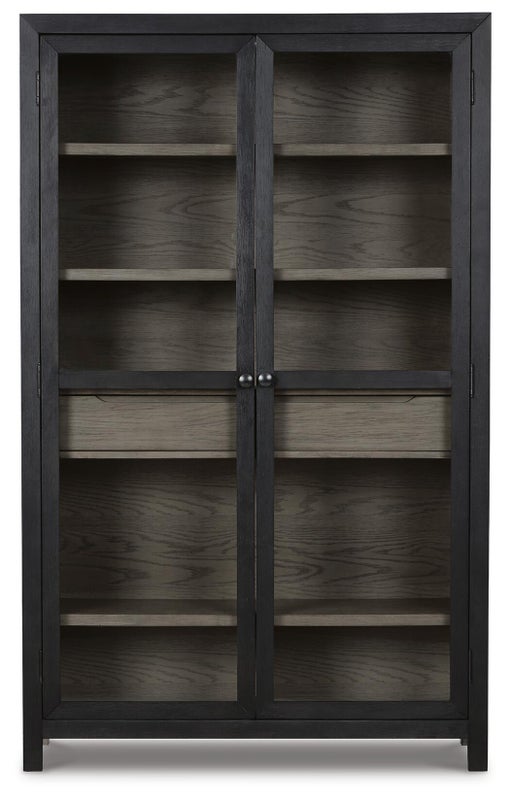 Lenston 2 Door Accent Cabinet, Black/Gray
