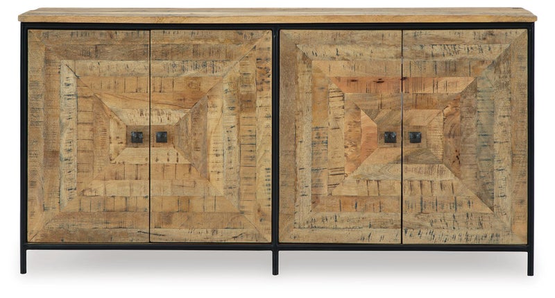 Camney Accent Cabinet, Brown/Black