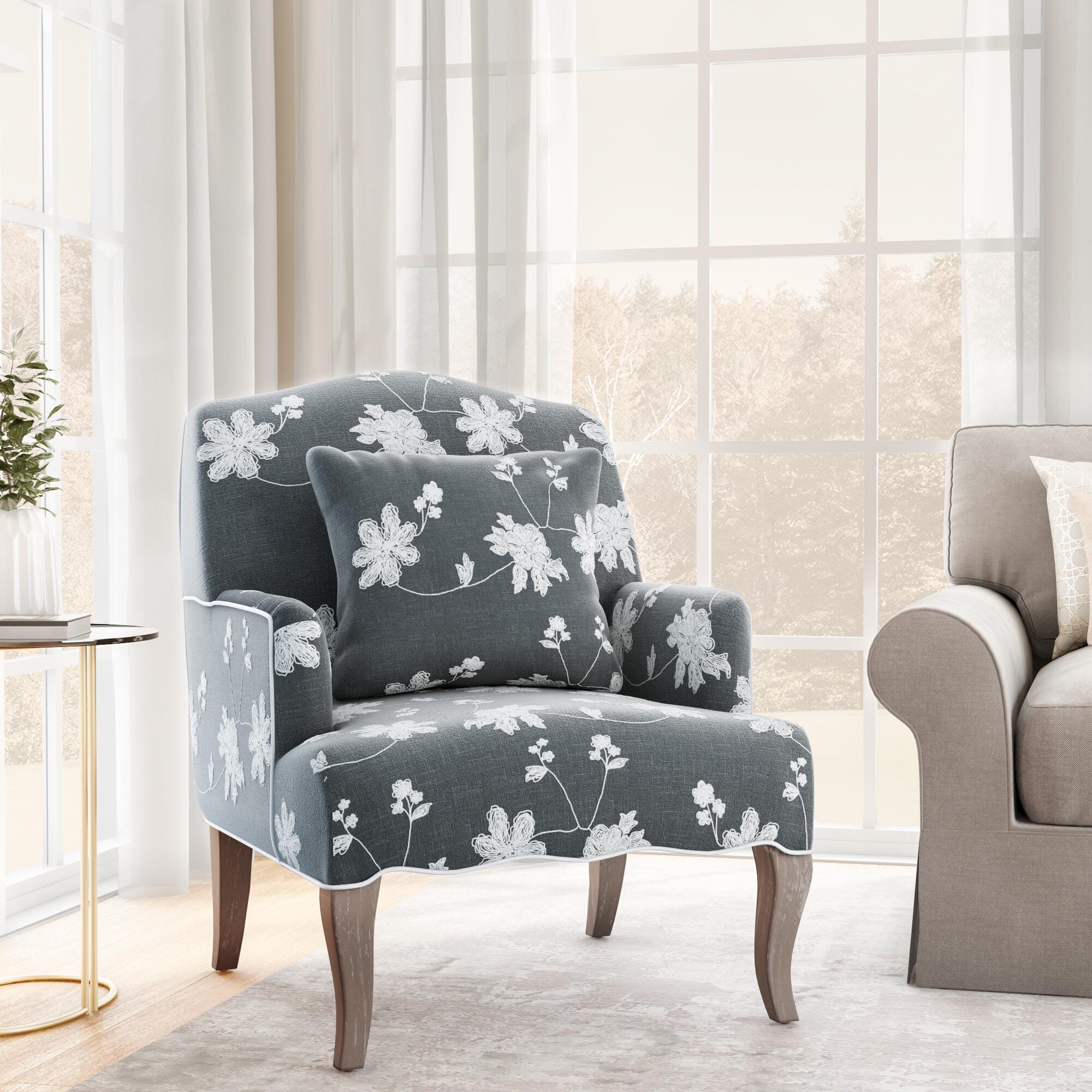 Linon Layla Layla Arm Chair, , large