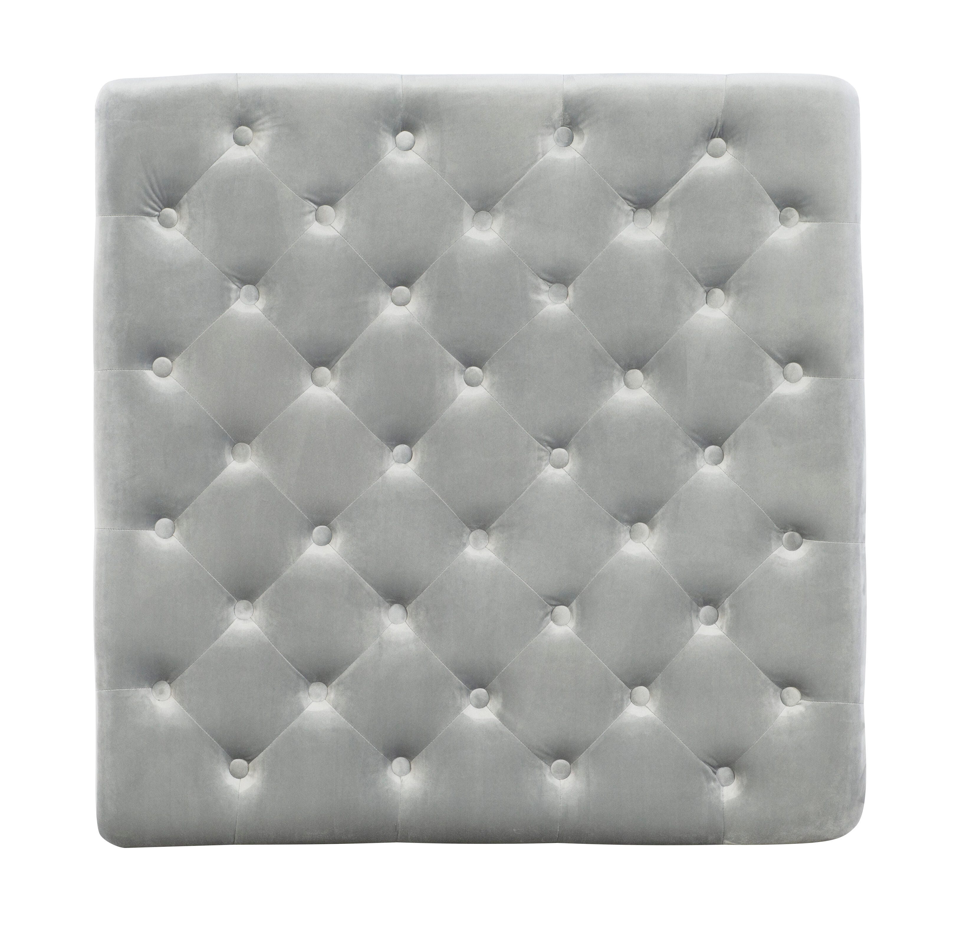 Linon Isabelle Isabelle Square Tufted Ottoman, Gray, large