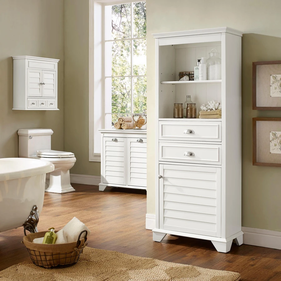 linen dresser tall Faux Linen Wrapped Tall Dresser Designer White