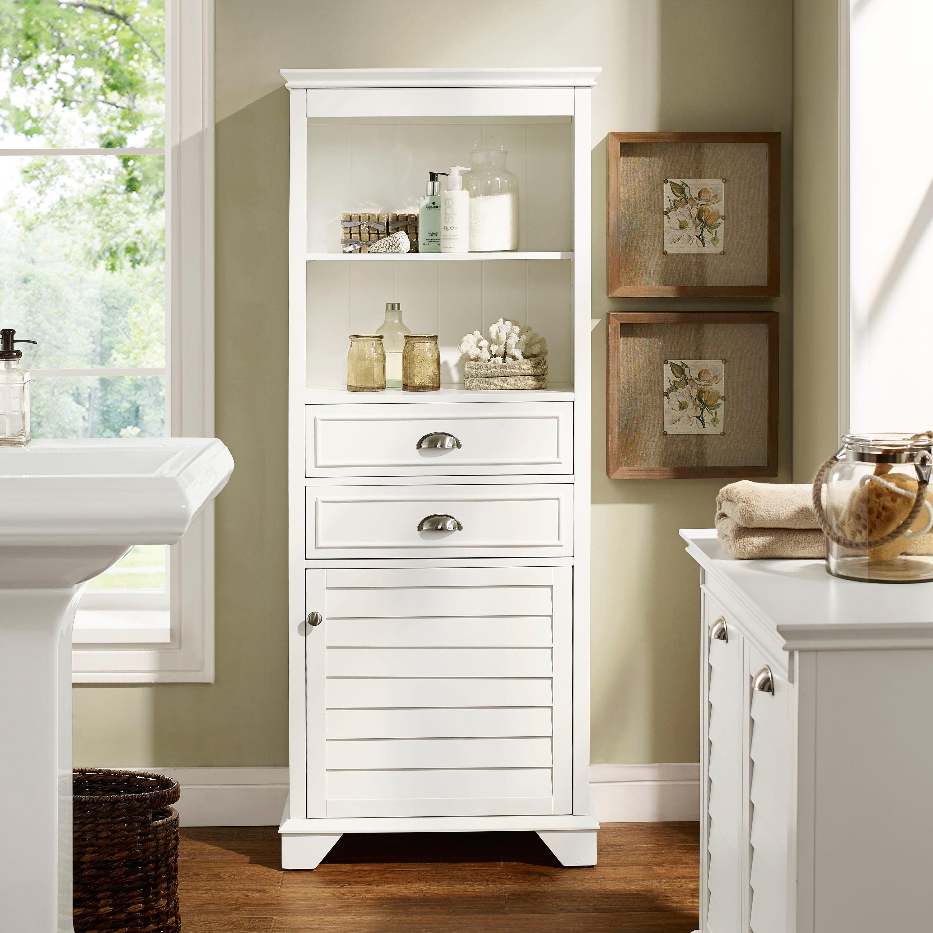 Crosley Tall Linen Storage Cabinet | Ashley