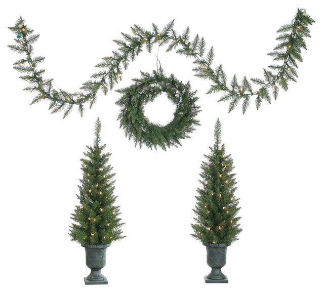 Gerson International Decorative 4-Piece Norway Pine Set