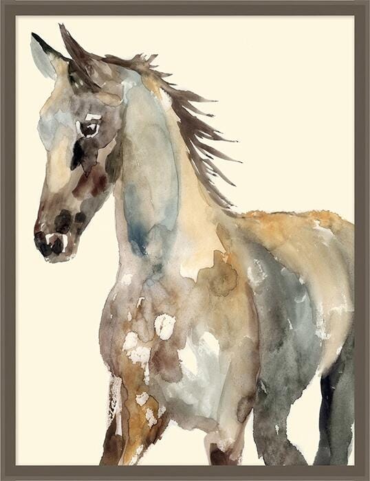 Giclee Watercolor Horse Wall Art, , large