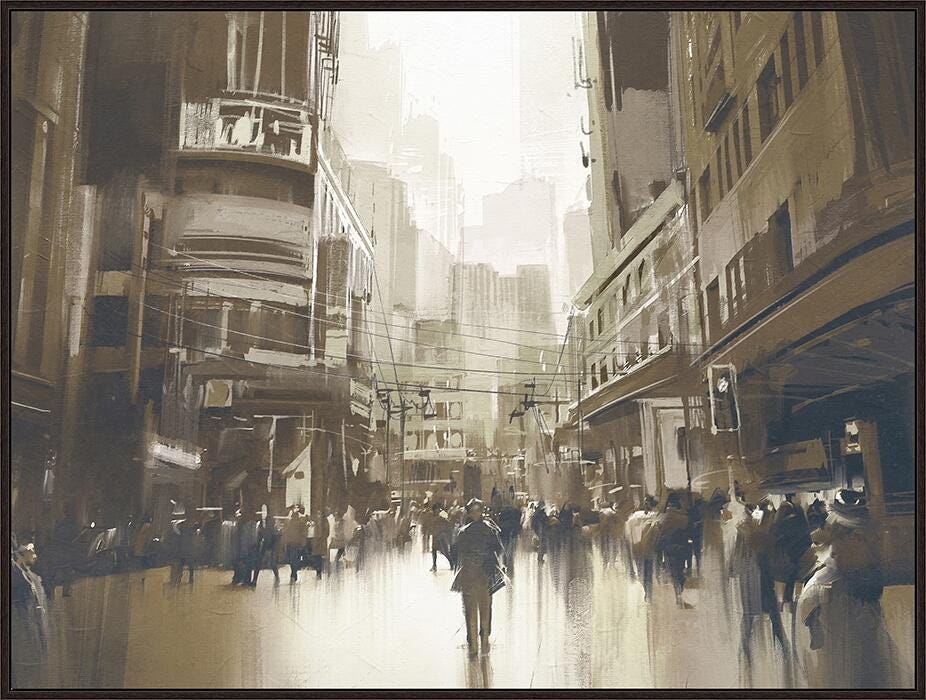 Giclee City Street Wall Art, , rollover