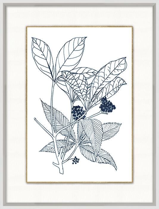 Giclee Blue Botanical Wall Art, , rollover
