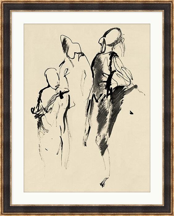 Giclee Abstract Figures 1 Wall Art, , large