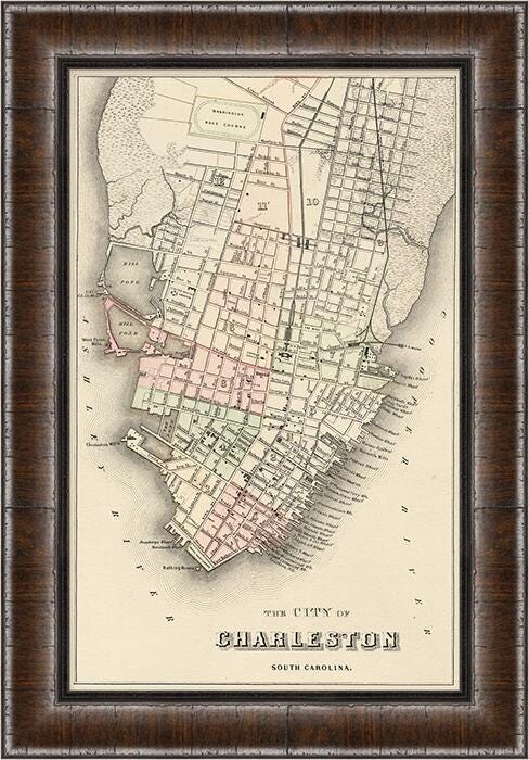 Giclee Charleston Map Wall Art, , large