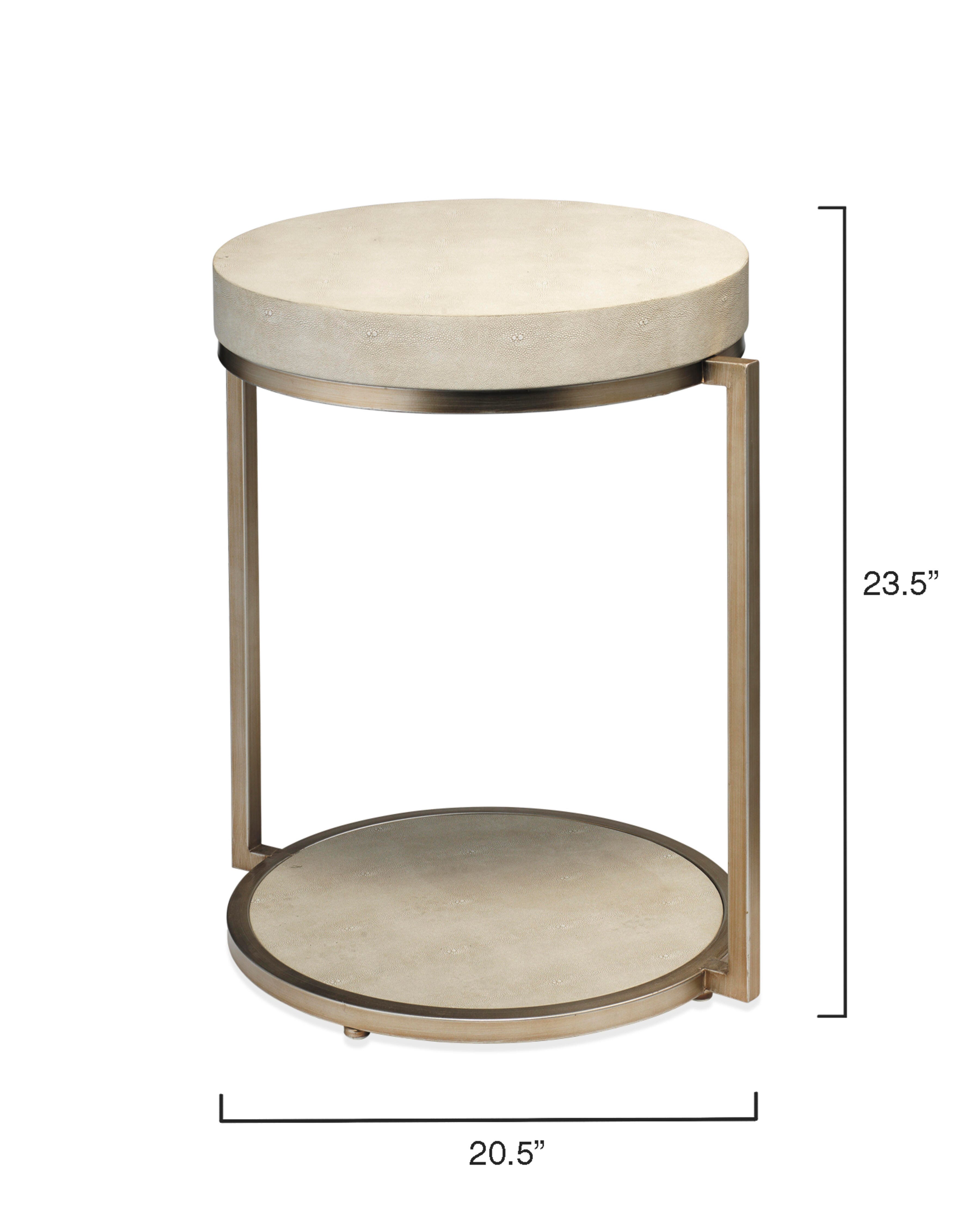 Relaxed Elegance Elle Side Table, White, large
