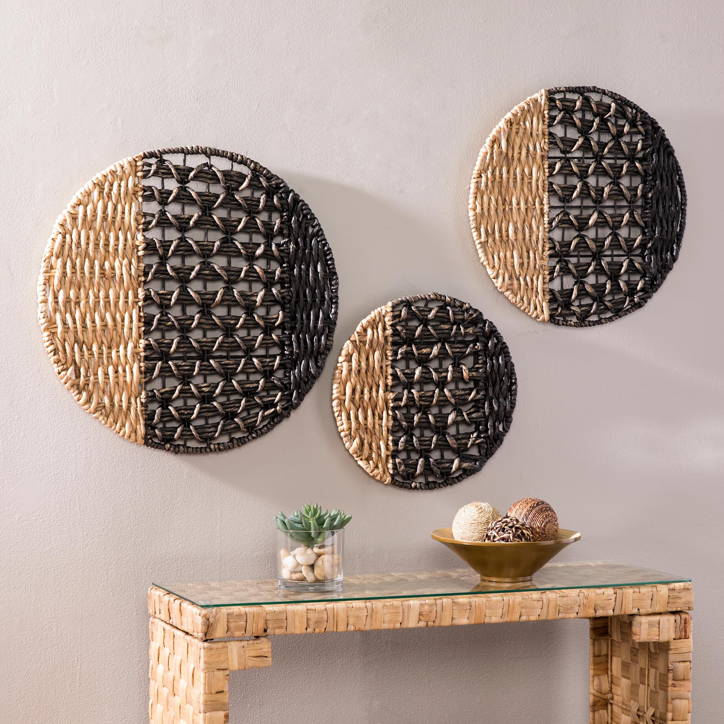 Home Accents Arver Water Hyacinth Wall Decor (Set of 3), , rollover