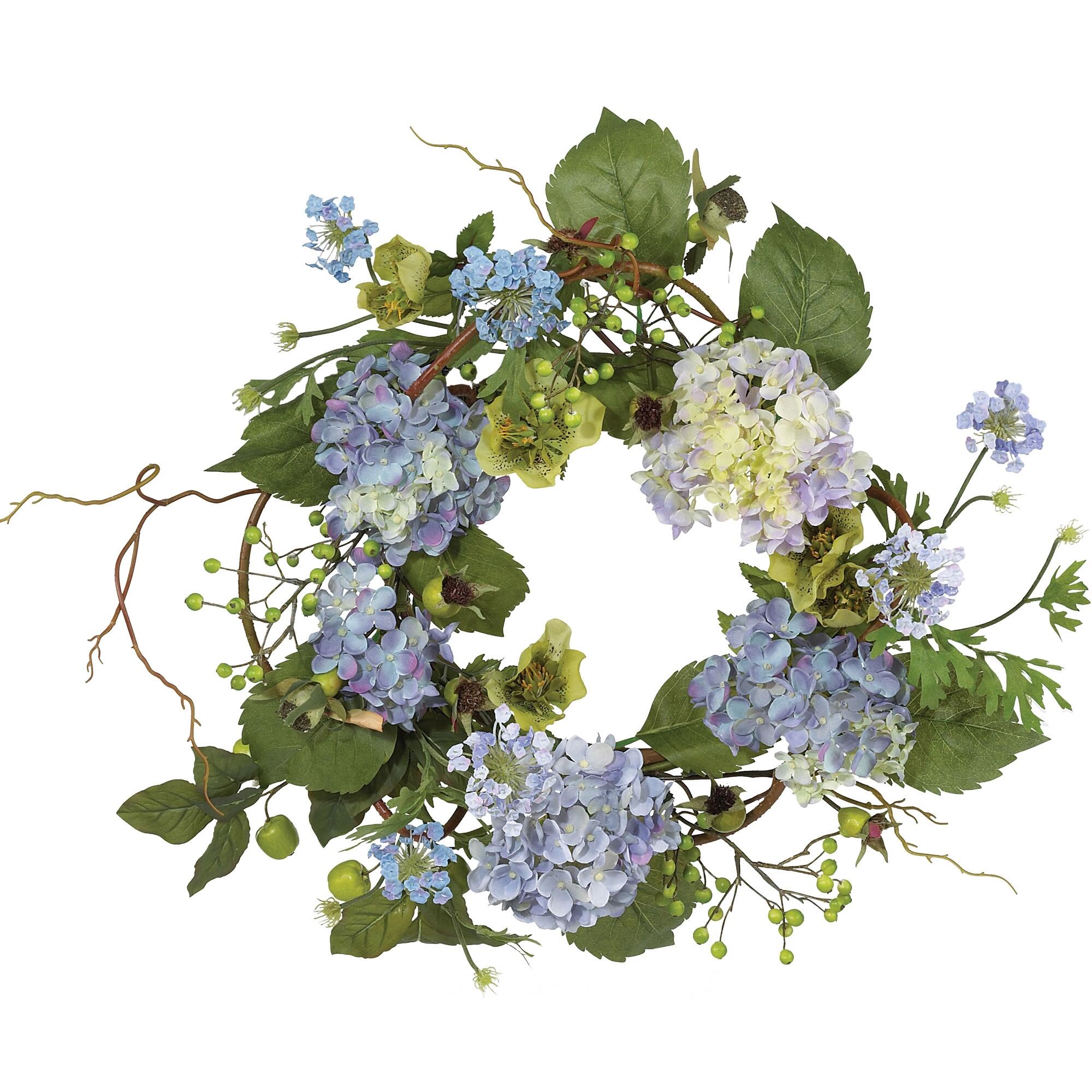 Home Accents 20" Hydrangea Wreath, , rollover