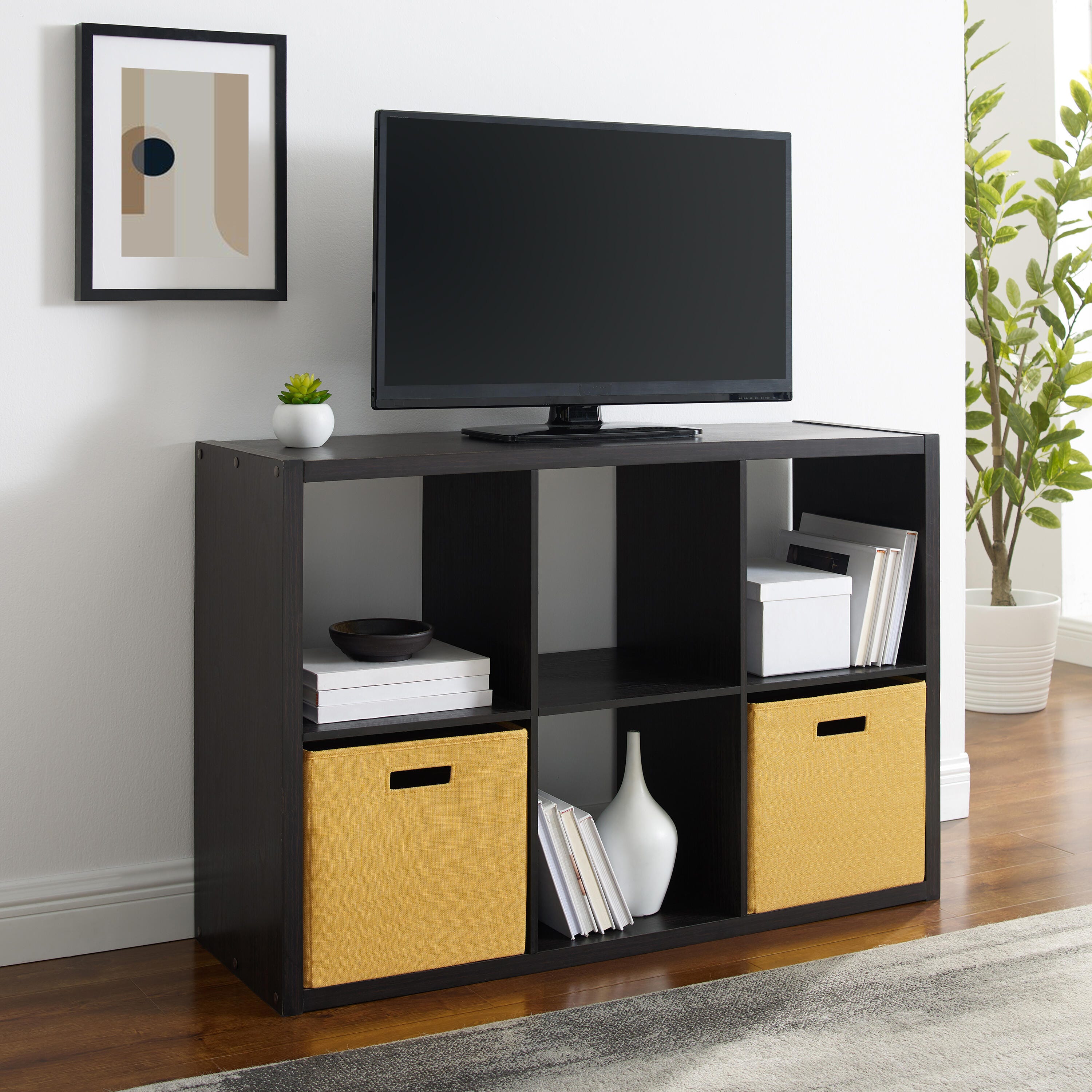 Linon Gwen Gwen Storage Shelf, Espresso, large