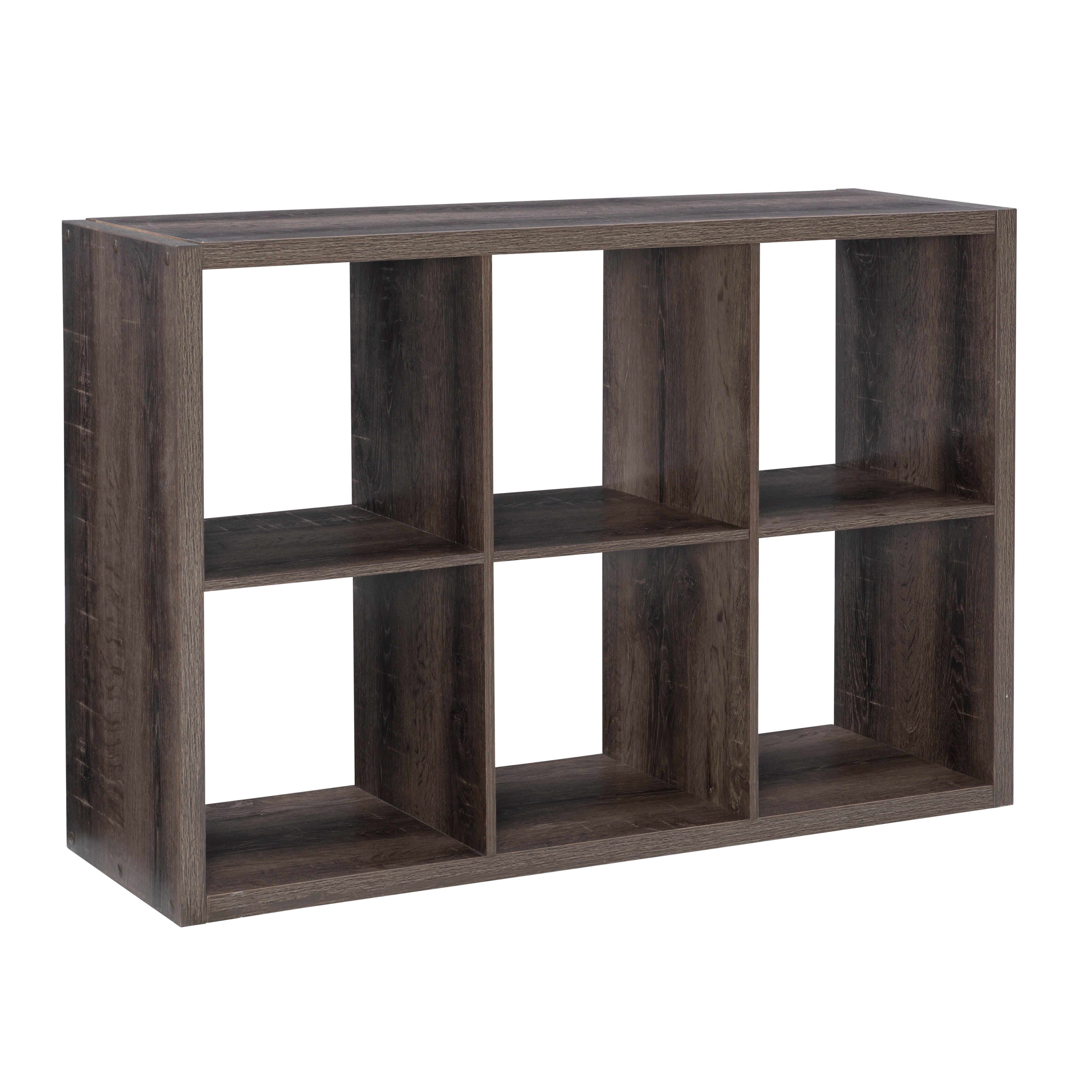 Linon Gwen Storage Shelf, Gray, large