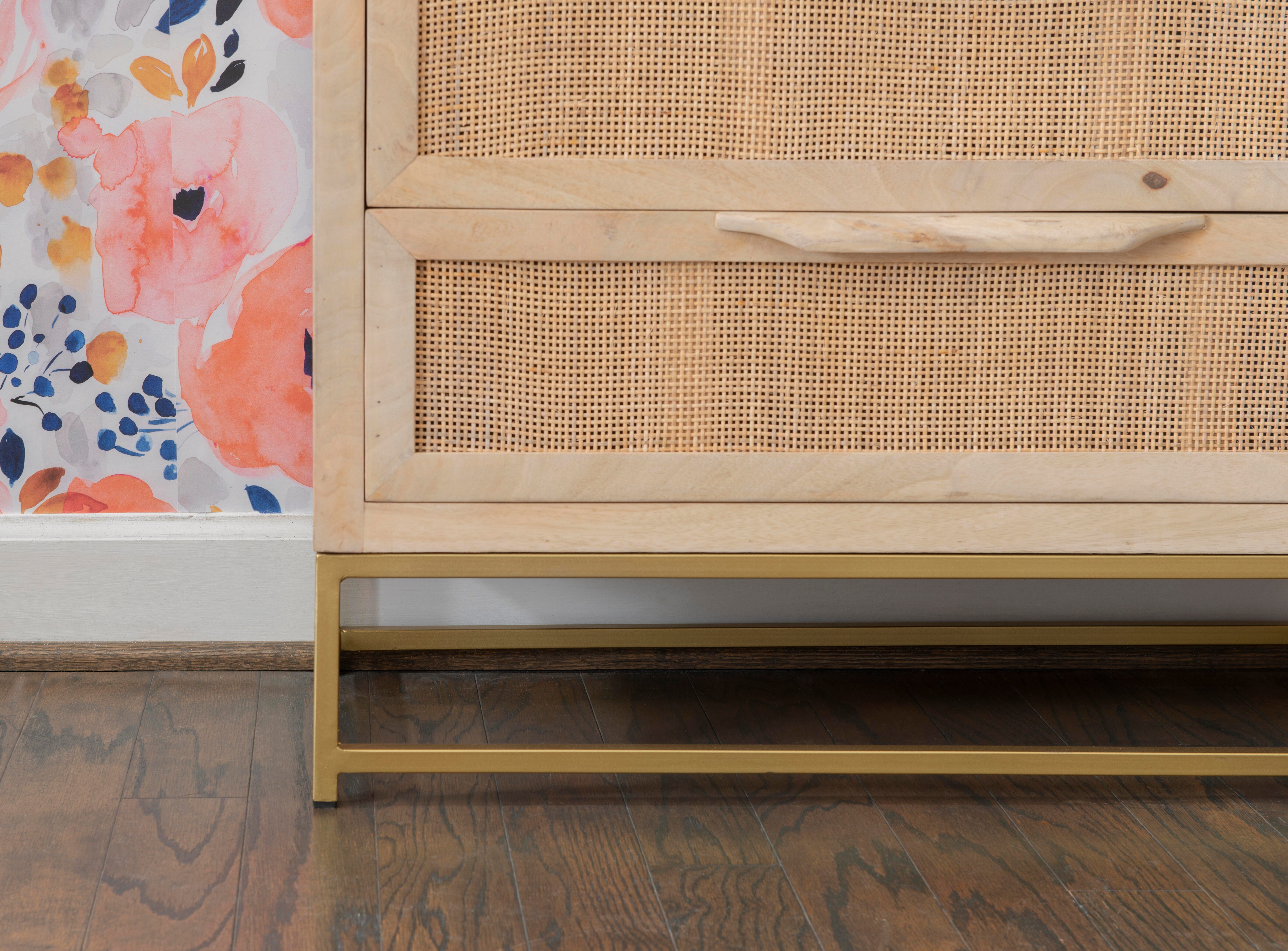 Linon Jones 3 Drawer Cabinet, Natural, large
