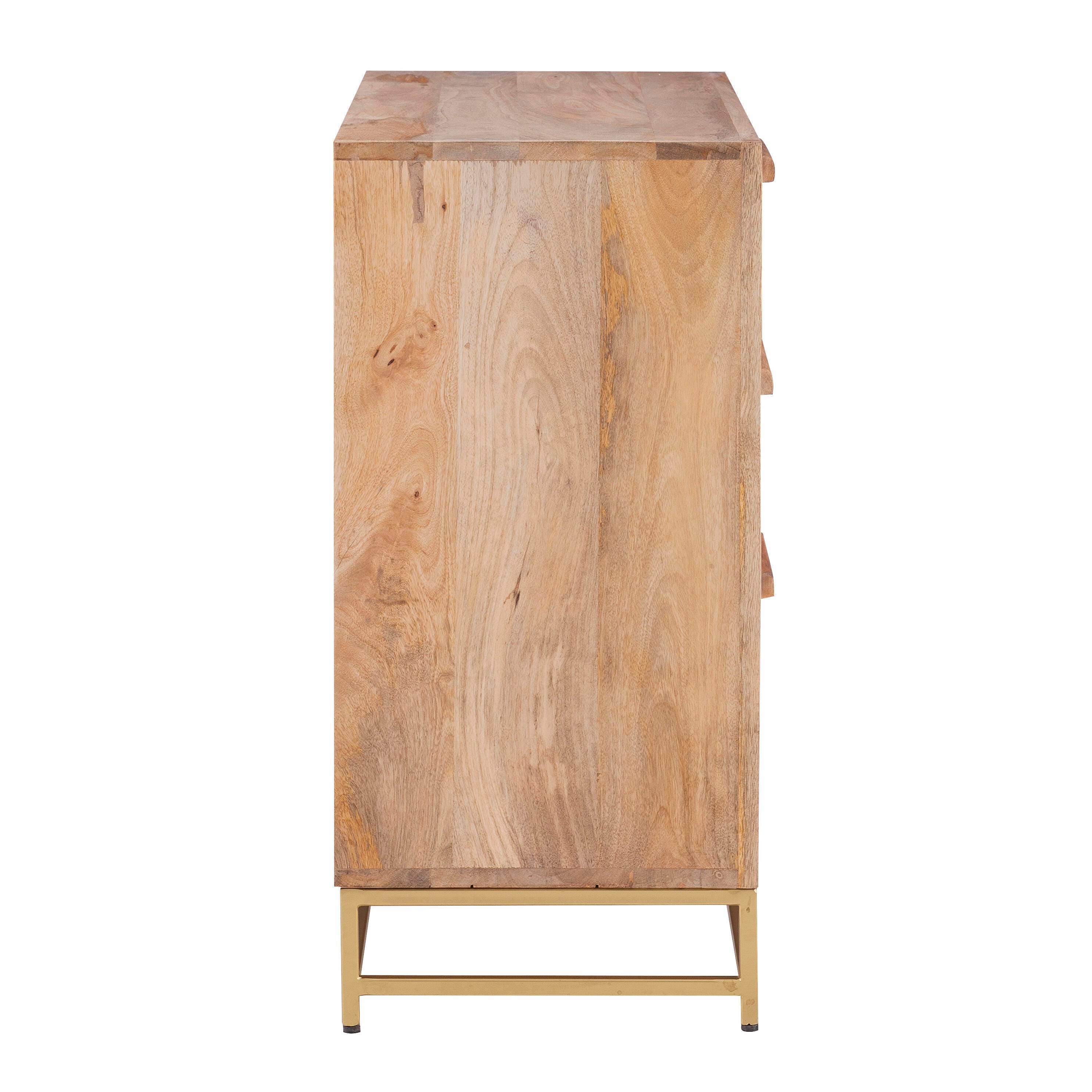 Linon Jones 3 Drawer Cabinet, Natural, large