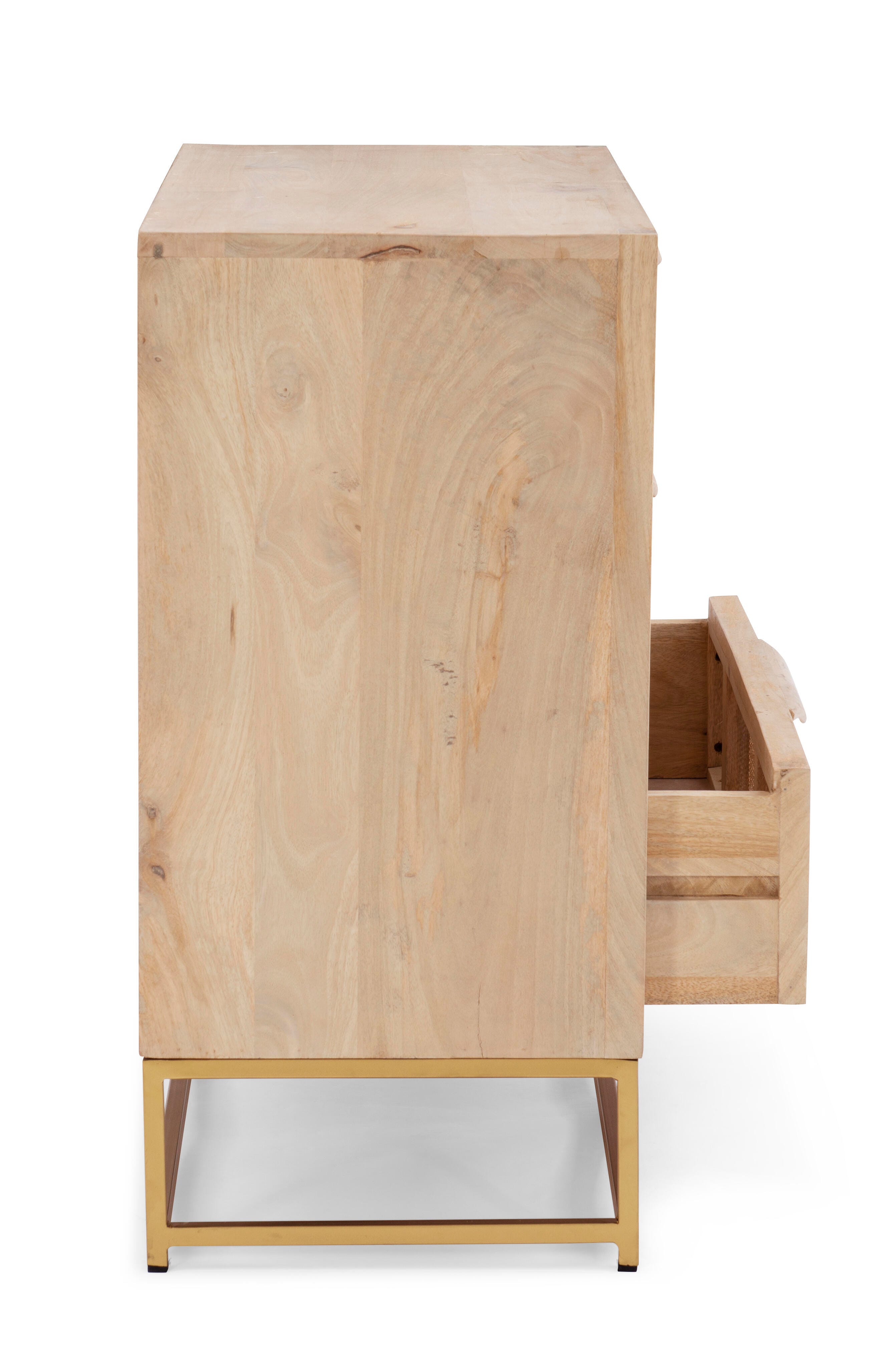 Linon Jones 3 Drawer Cabinet, Natural, large