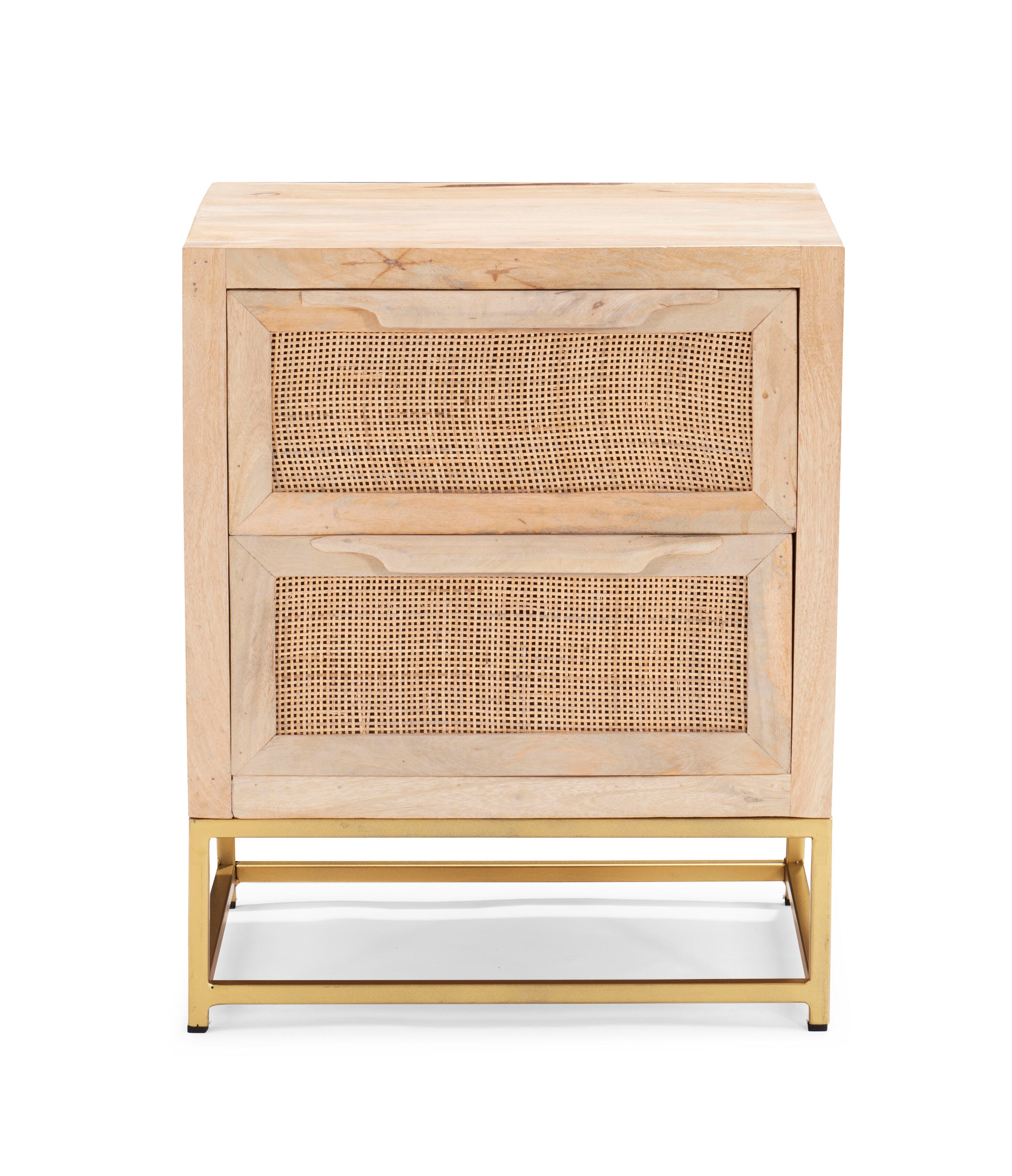 Linon Jones Jones 2 Drawer Cabinet, Natural, large