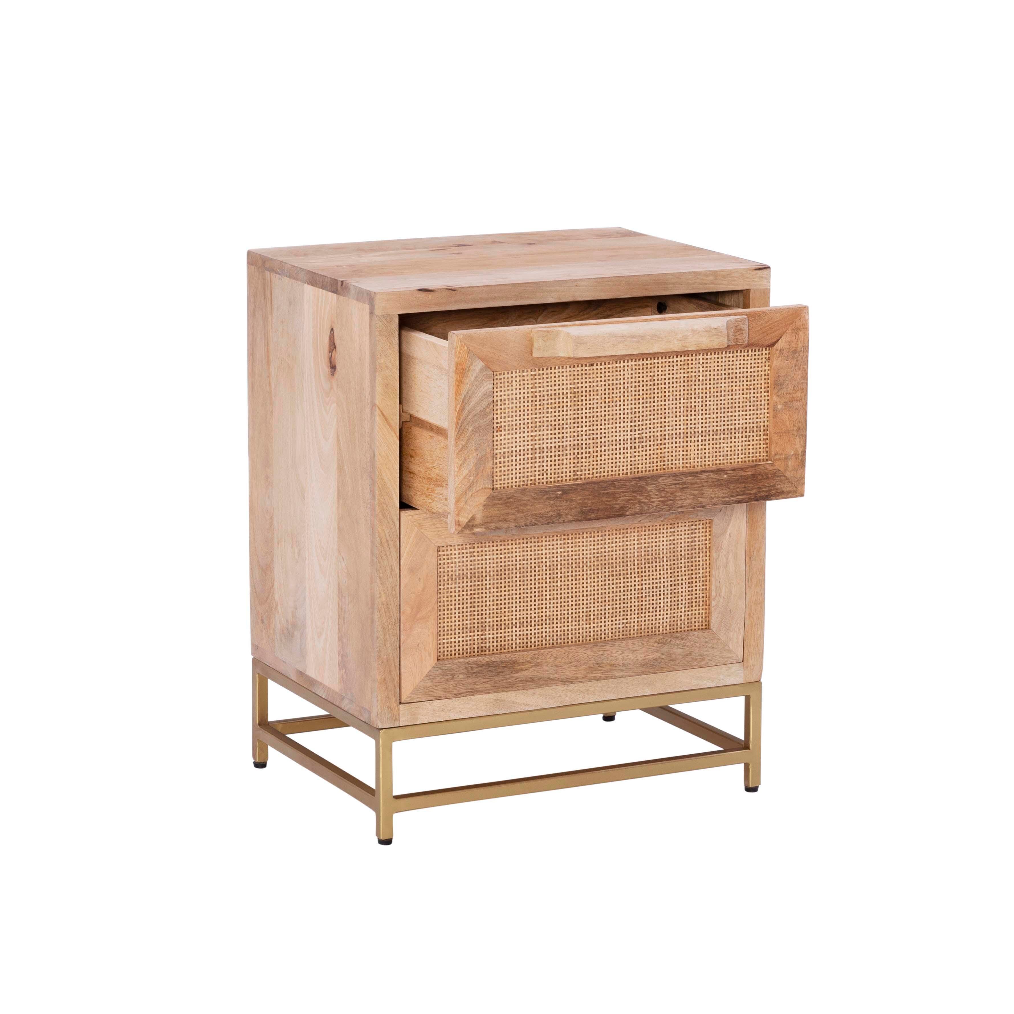 Linon Jones Jones 2 Drawer Cabinet, Natural, large