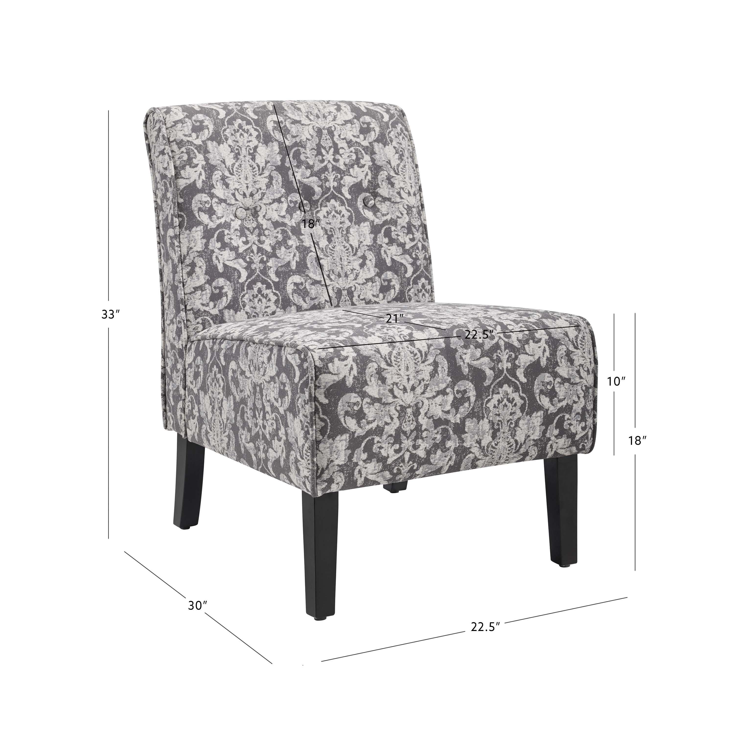 Linon Coco Accent Chair, Gray, large