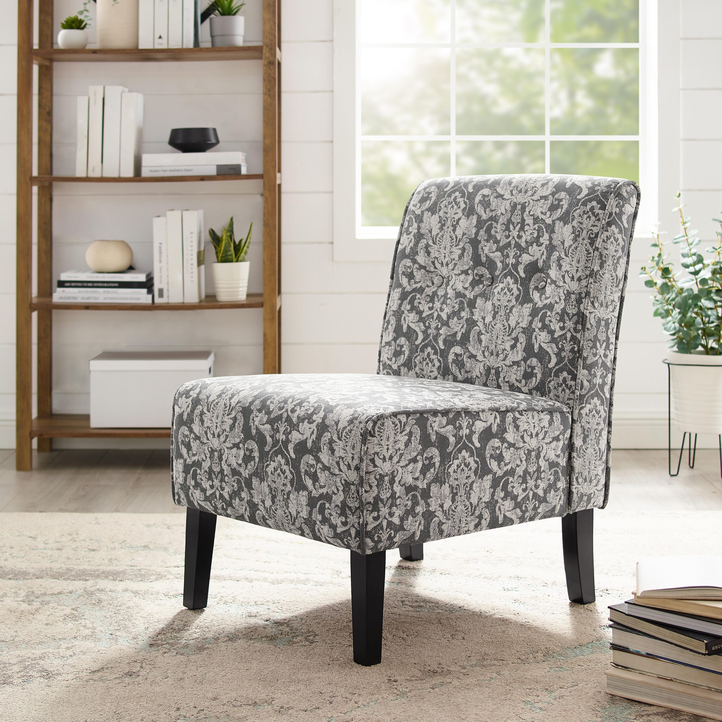 Linon Coco Accent Chair, Gray, large