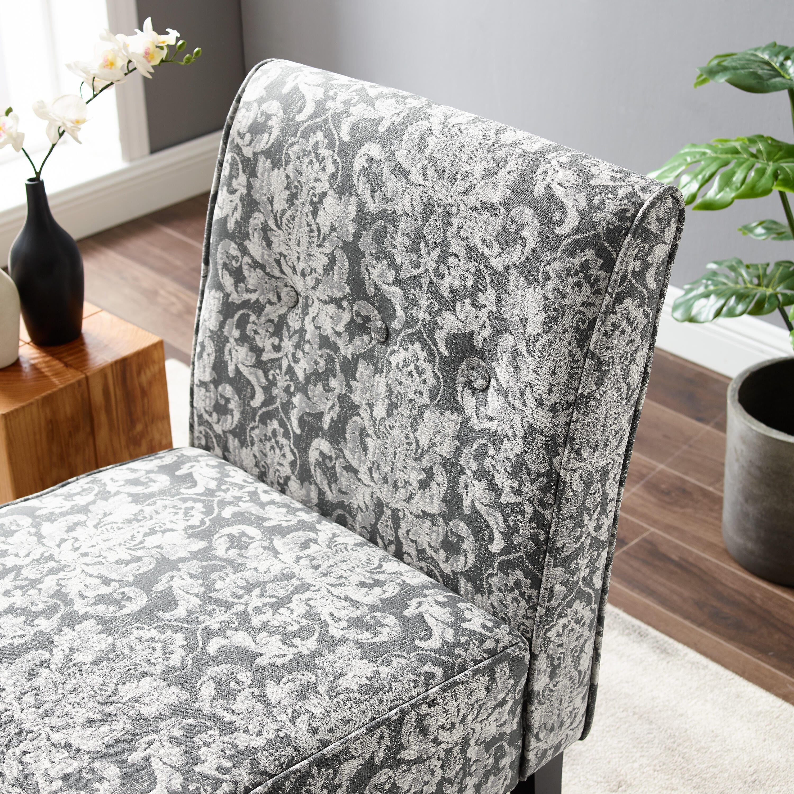 Linon Coco Accent Chair, Gray, large