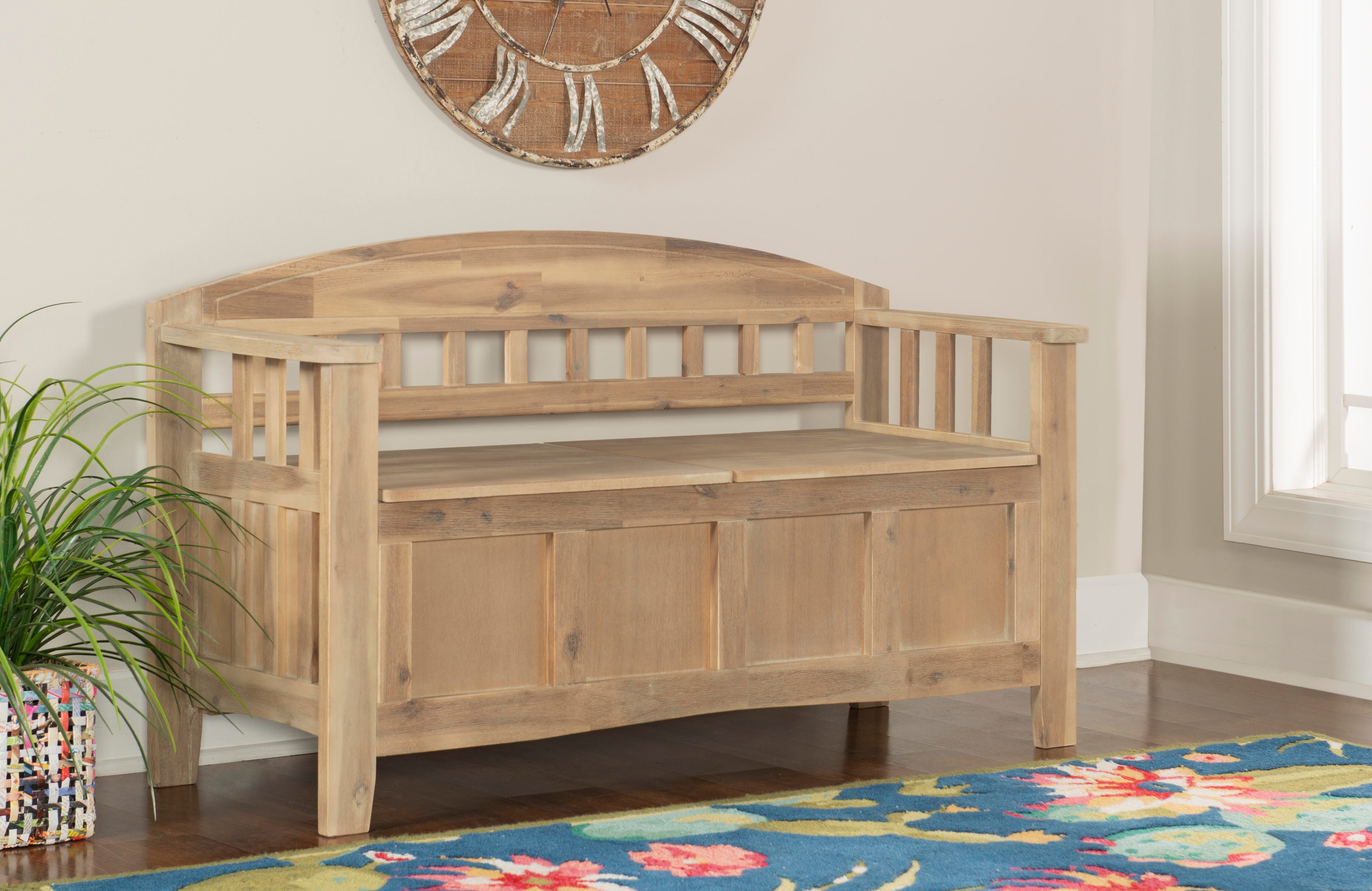 Linon Cara Storage Bench, , large