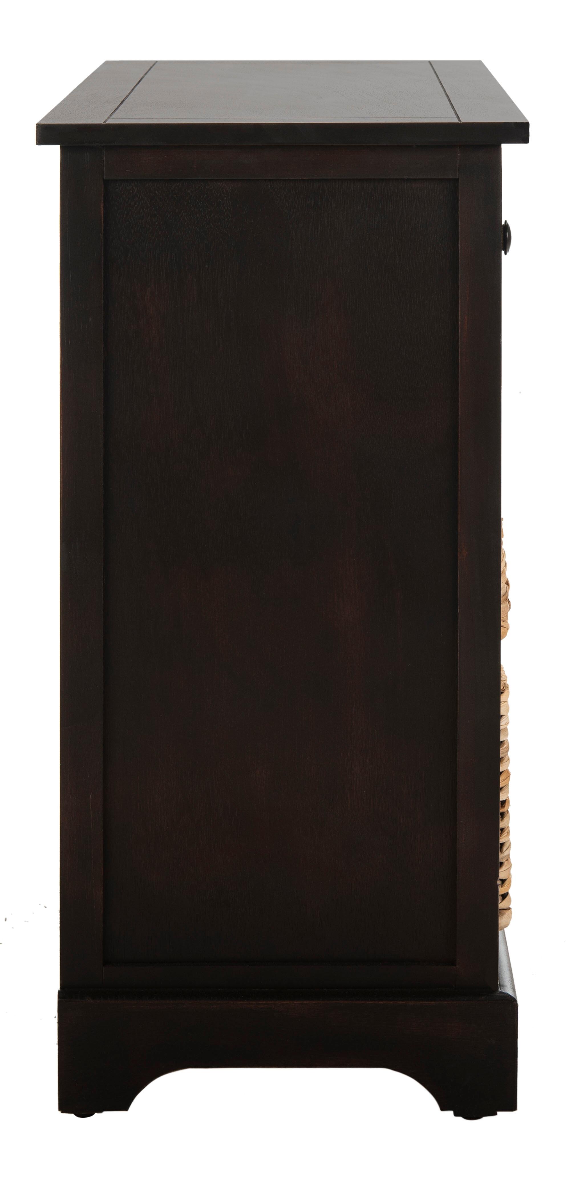Safavieh Herman Storage Unit with Wicker Baskets, Brown, large