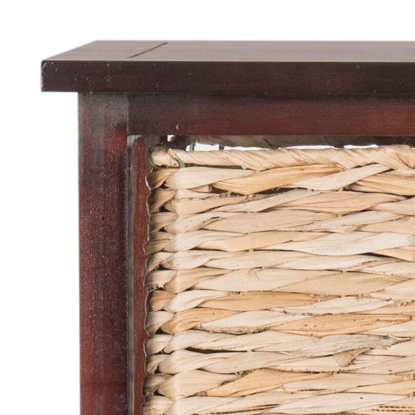 Safavieh Vedette 5 Wicker Basket Storage Tower, Cherry, large