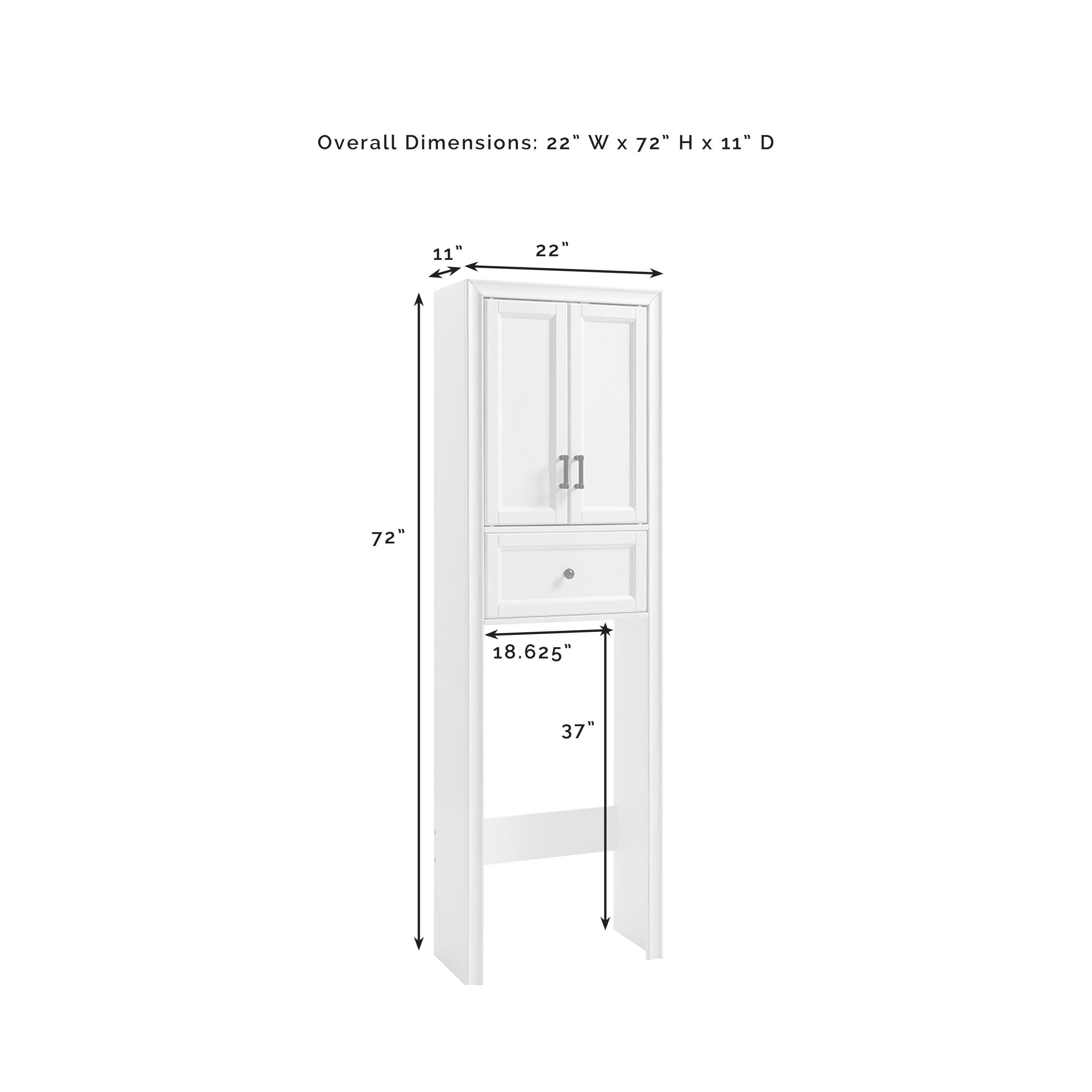 Crosley Tara Space Saver Cabinet, Gray, large
