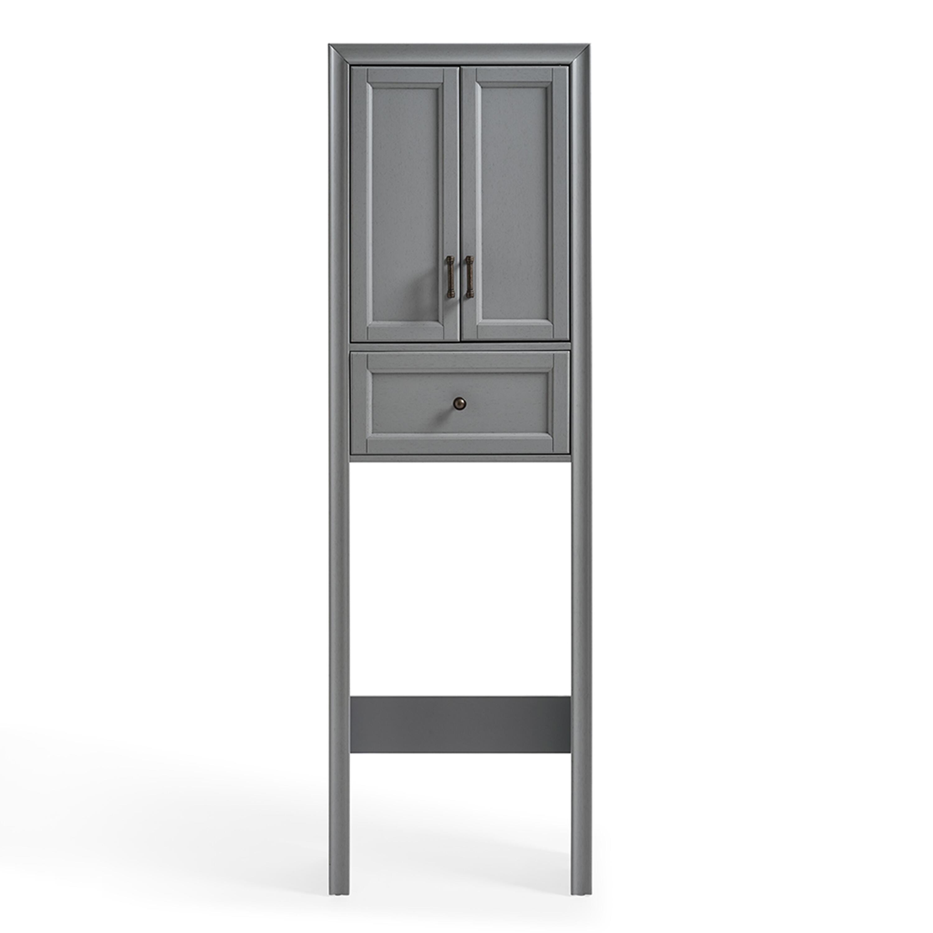 Crosley Tara Space Saver Cabinet, Gray, large