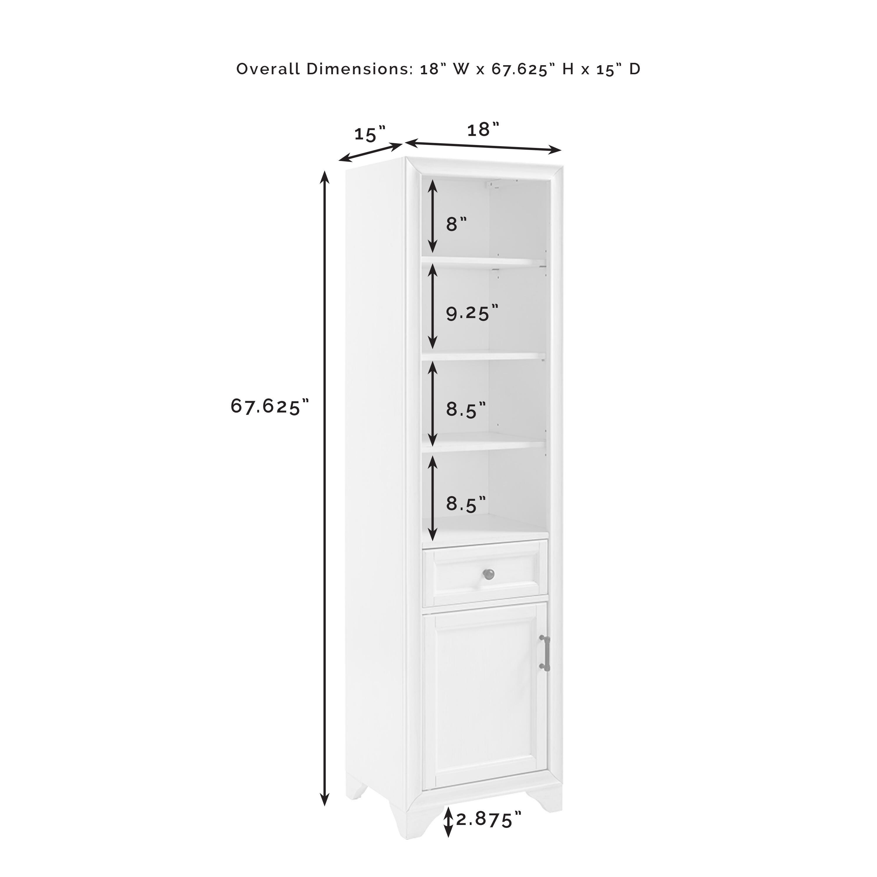 Crosley Tara Linen Cabinet, White, large