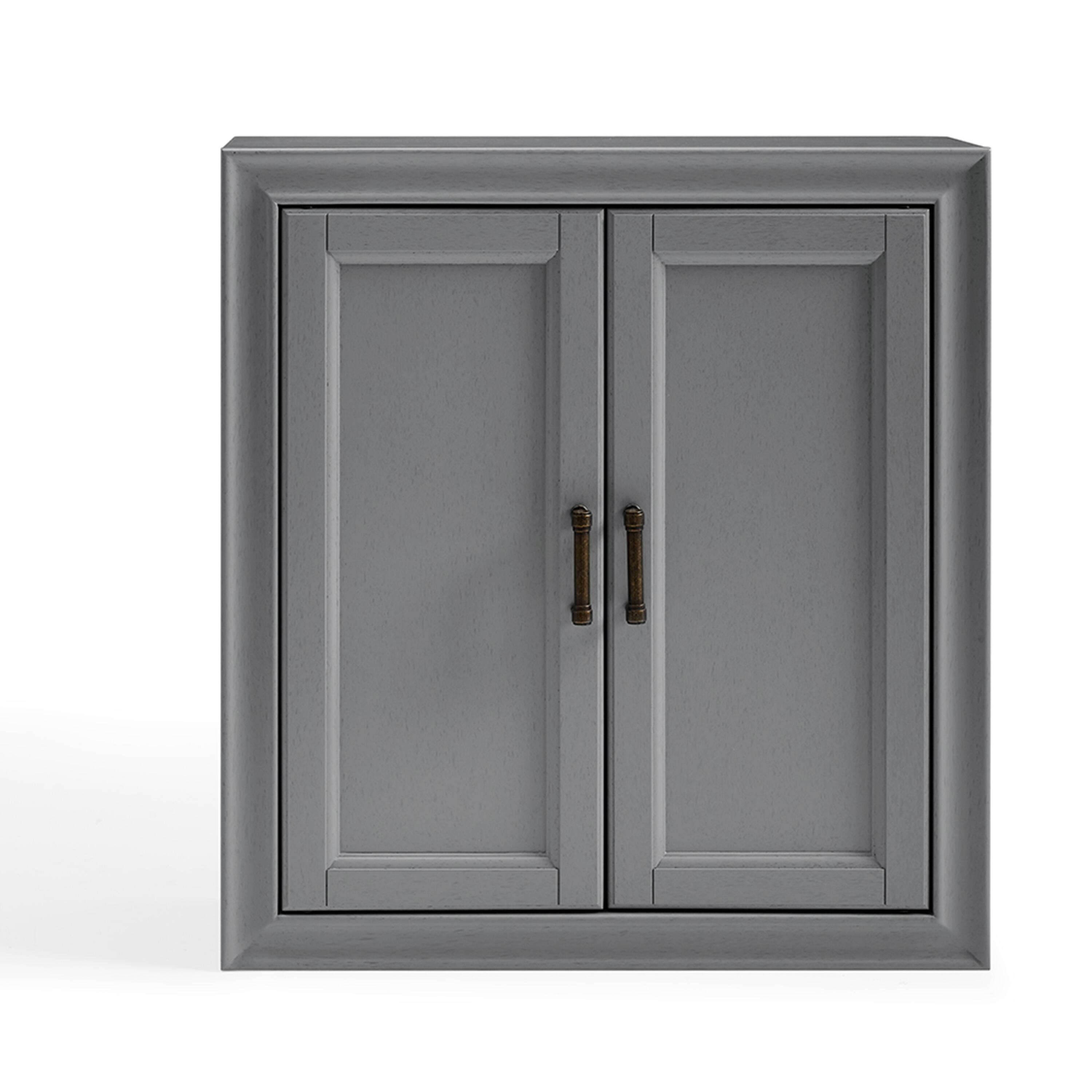 Crosley Tara Wall Cabinet, Gray, large