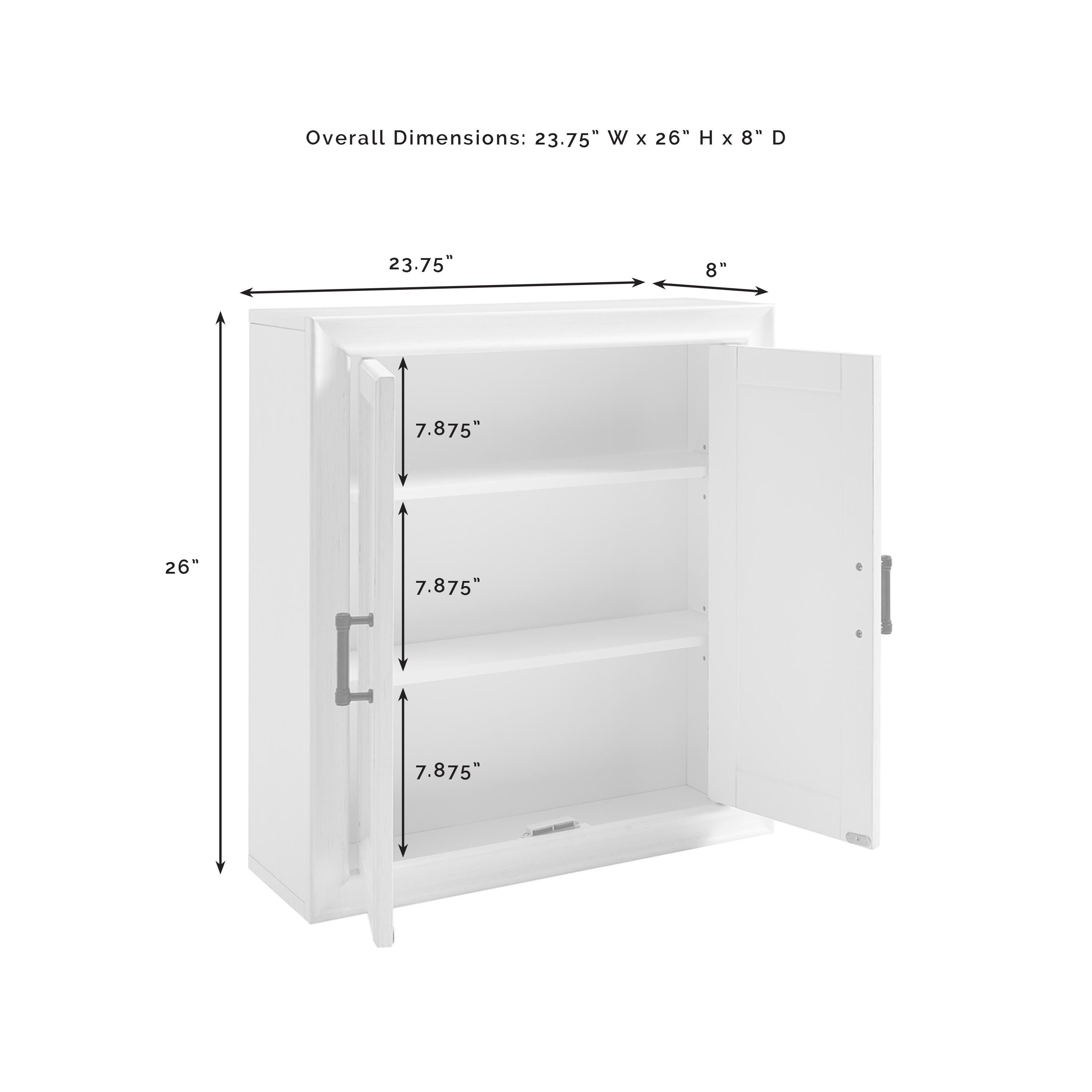 Crosley Tara Wall Cabinet, Gray, large