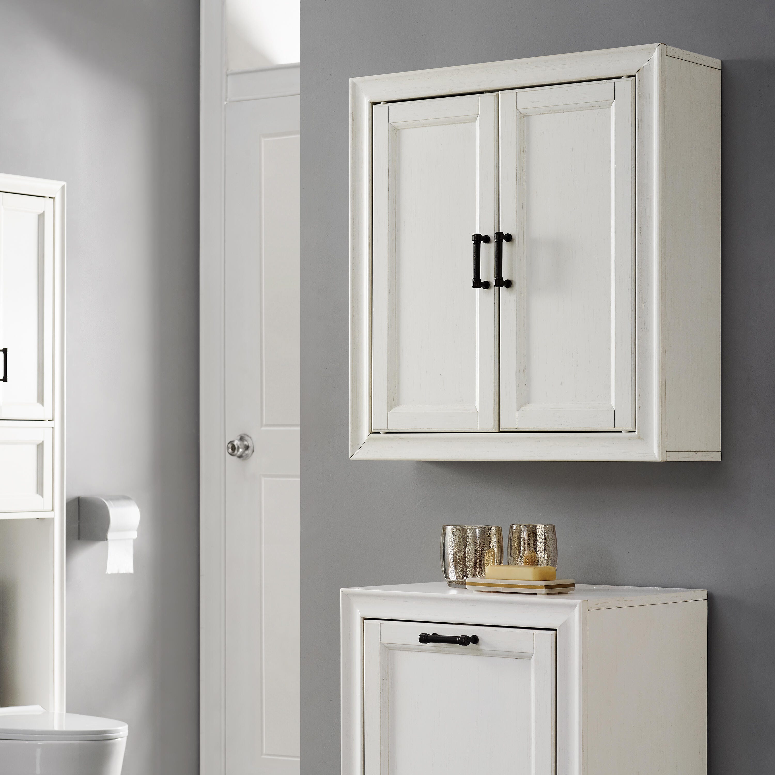 Crosley Tara Wall Cabinet, White, large