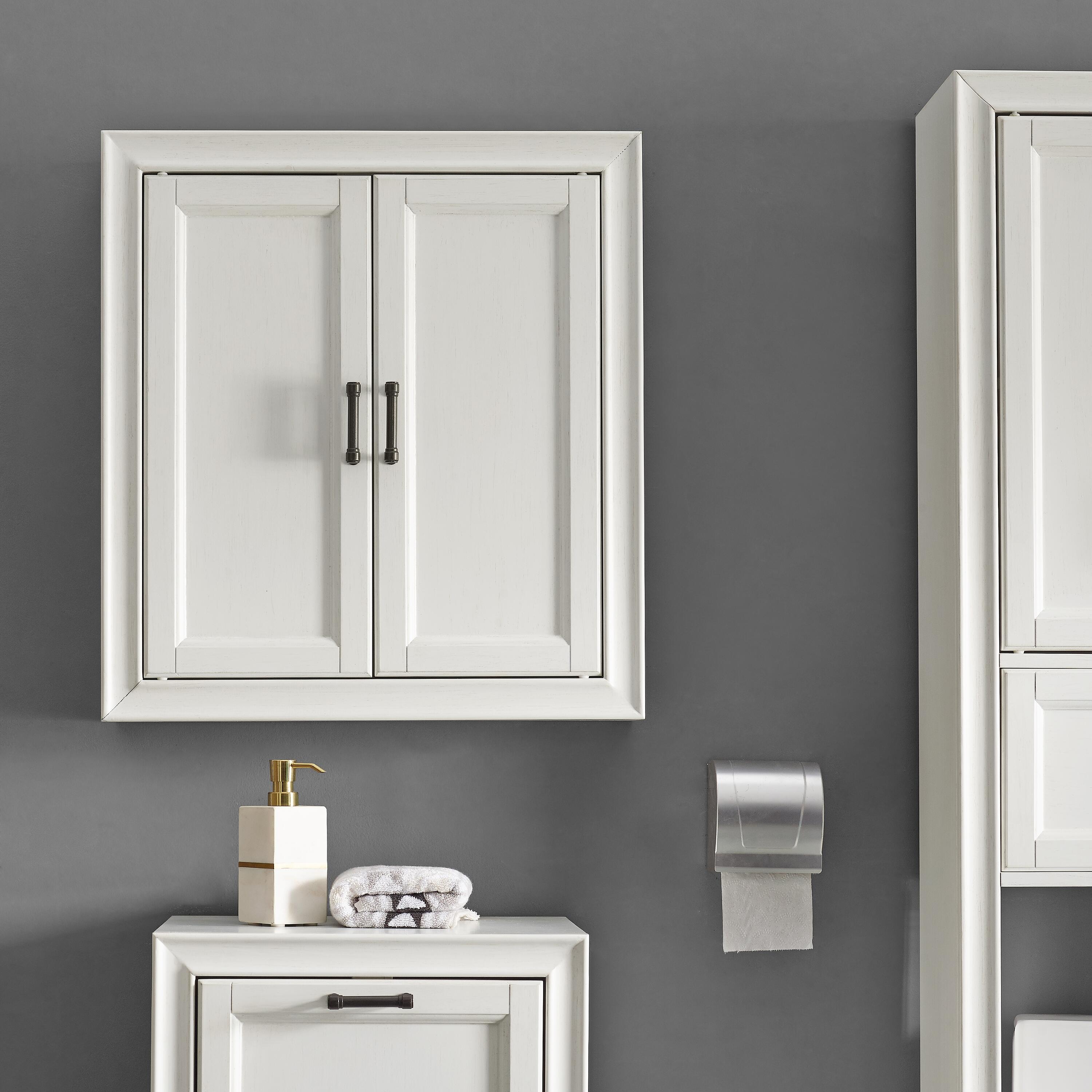 Crosley Tara Wall Cabinet, White, large