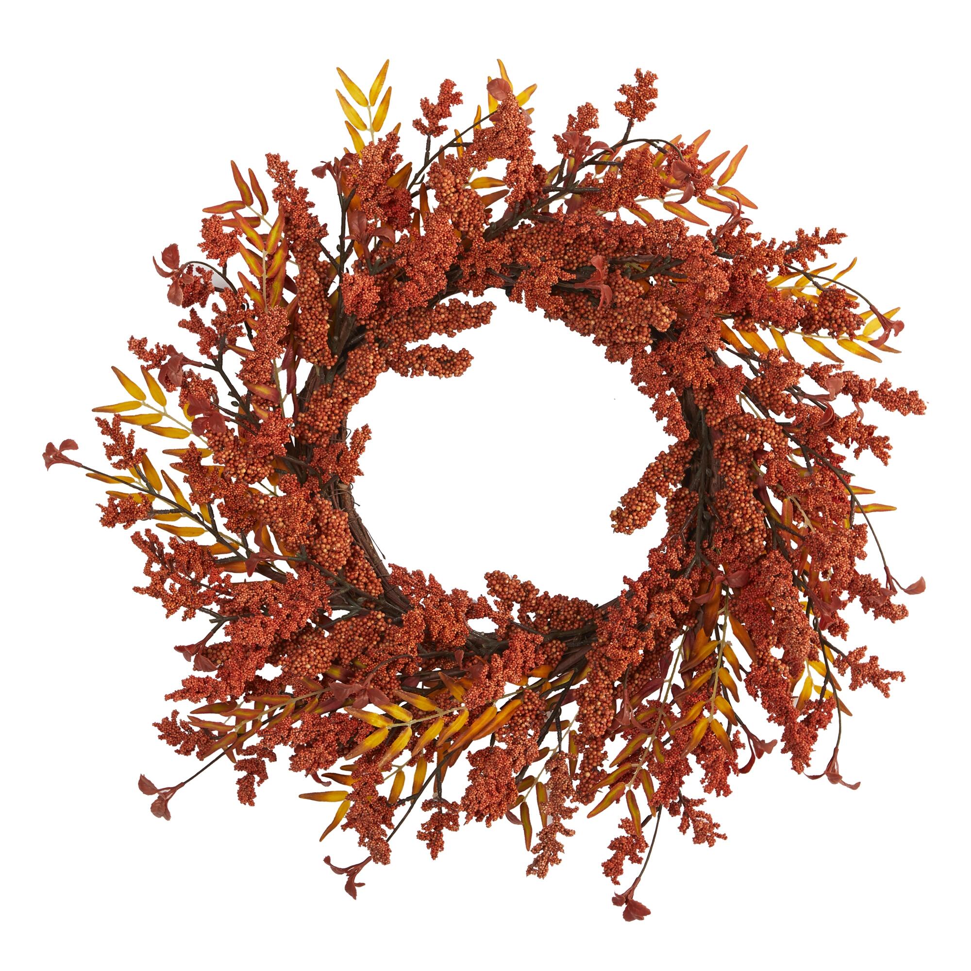 Harvest 18" Harvest Berry Artificial Wreath, , large