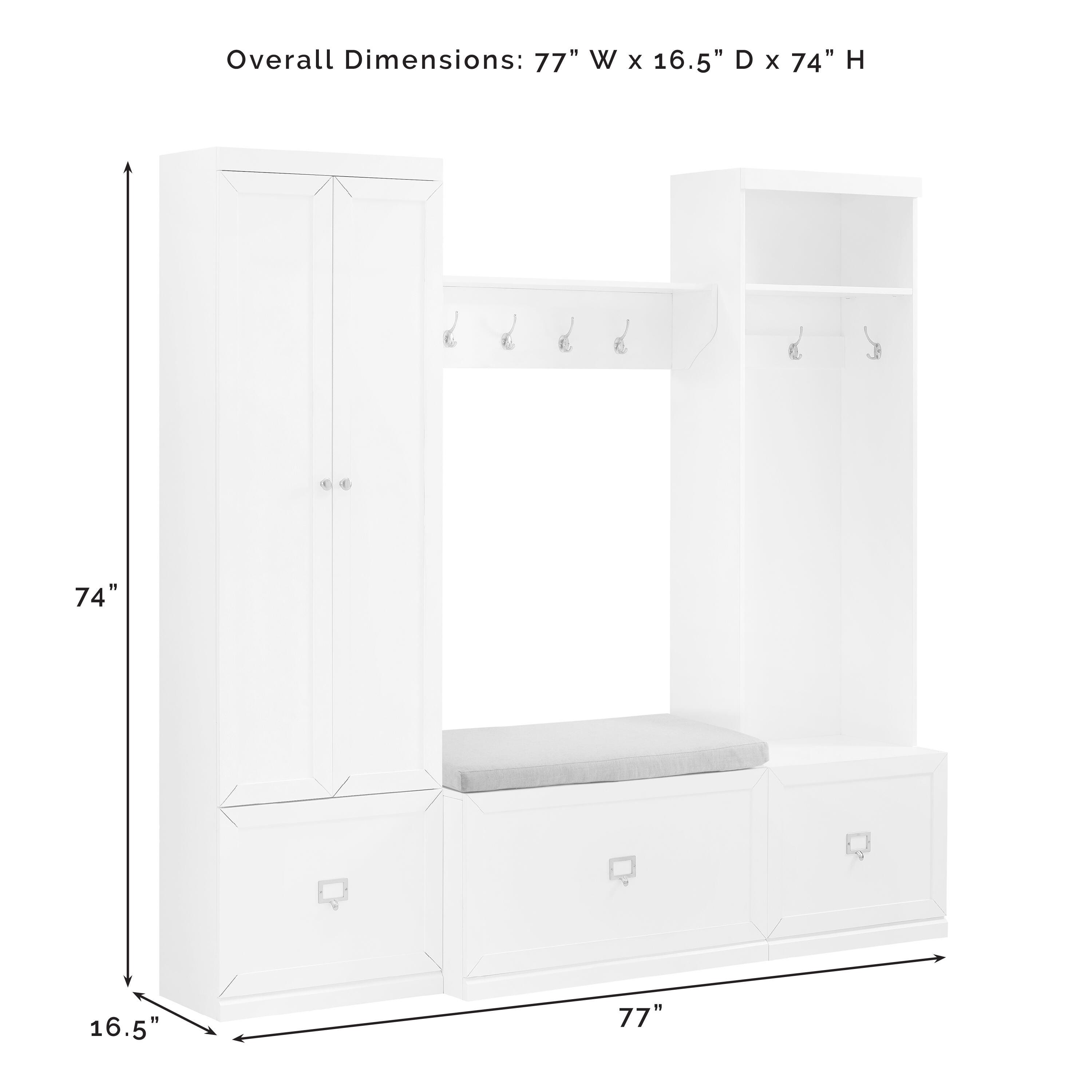 Crosley Furniture Harper 4-Piece Entryway Set with Cabinet, , large
