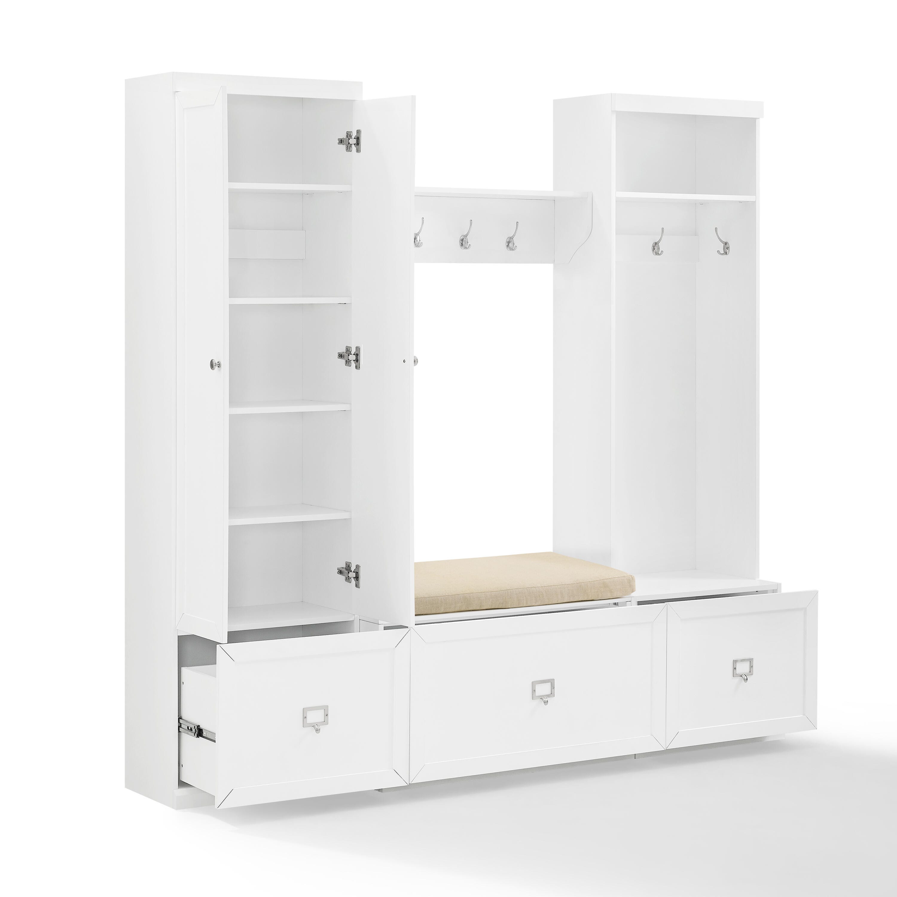 Crosley Furniture Harper 4-Piece Entryway Set with Cabinet, , large